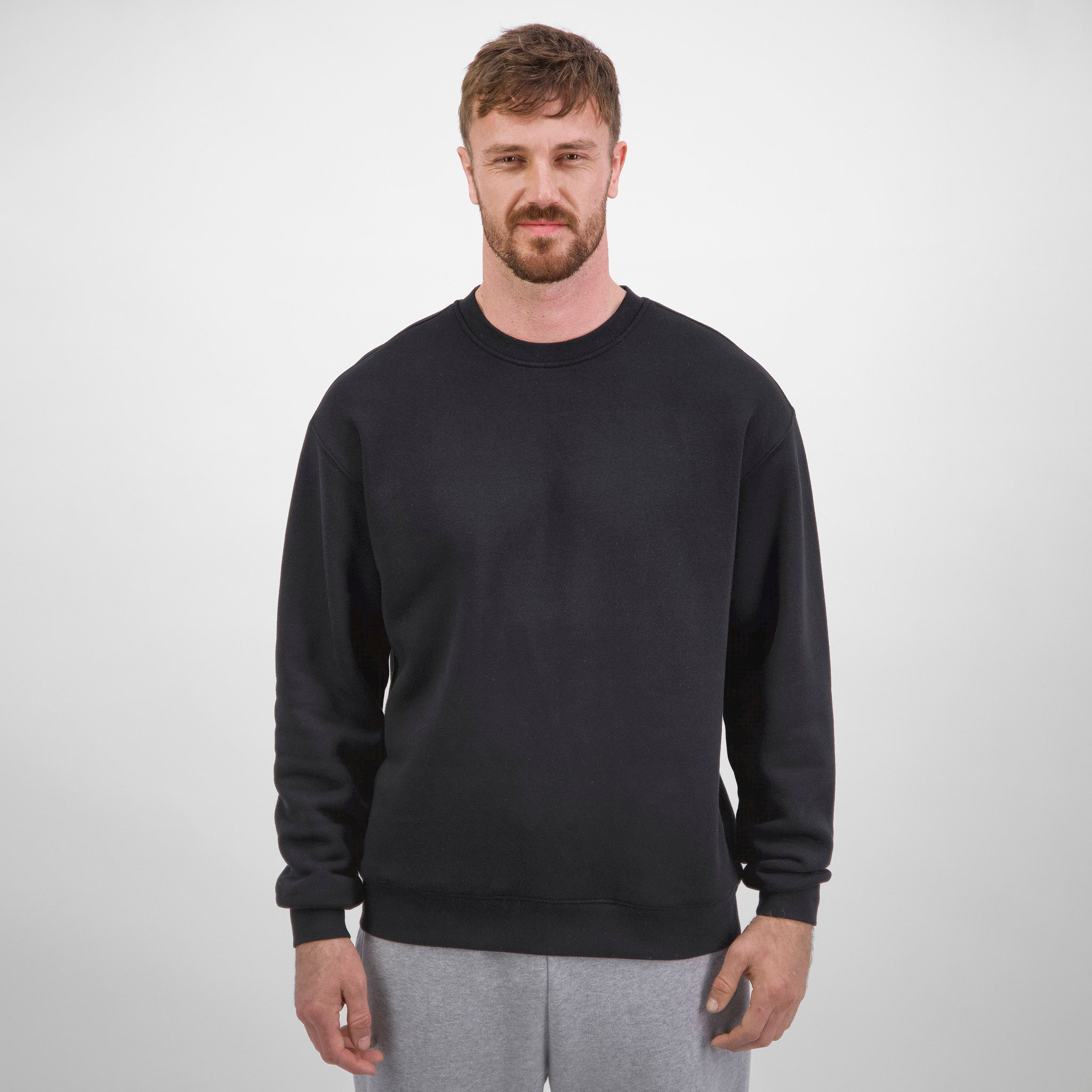 Black Mens Everyday Crew Sweatshirt