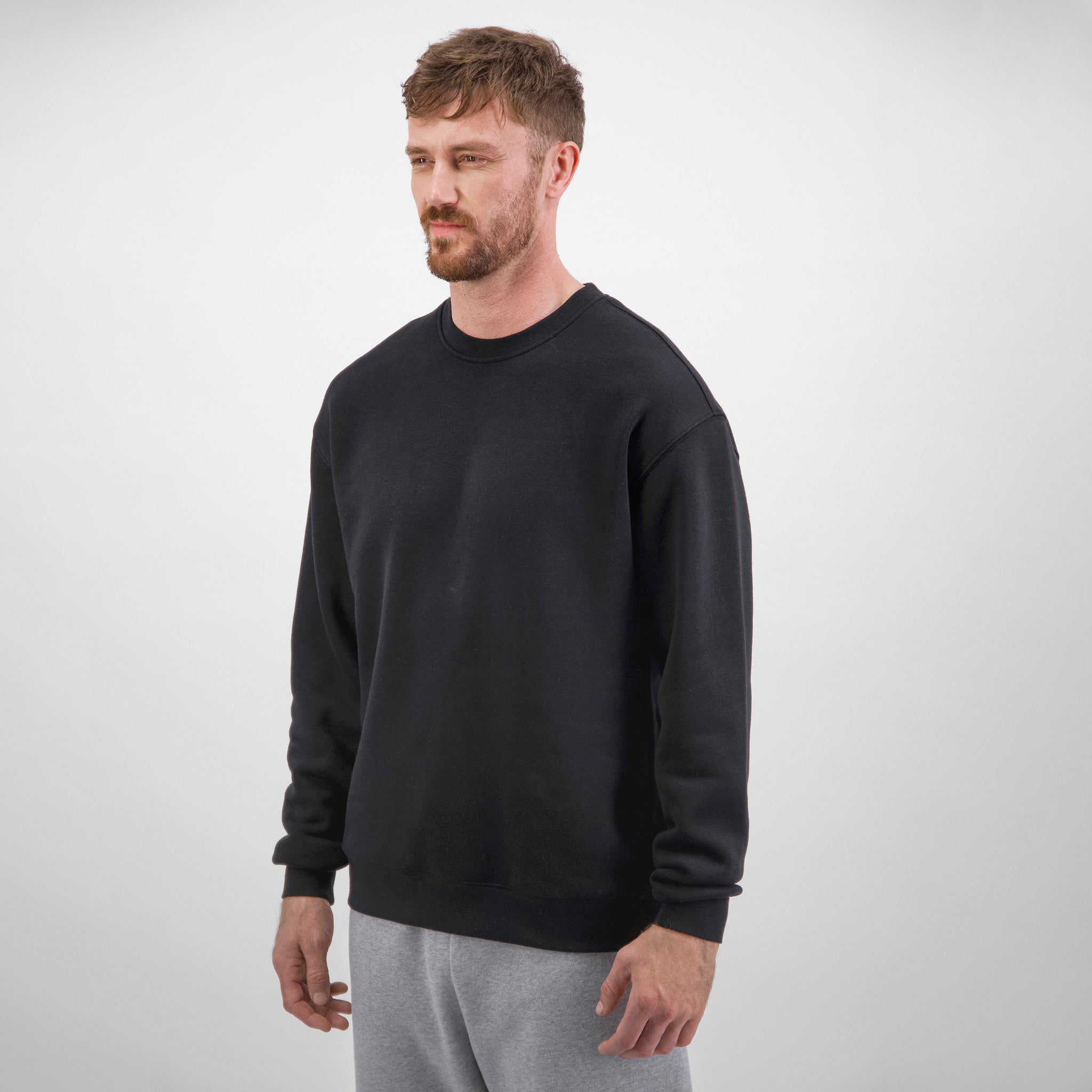 Black Mens Everyday Crew Sweatshirt