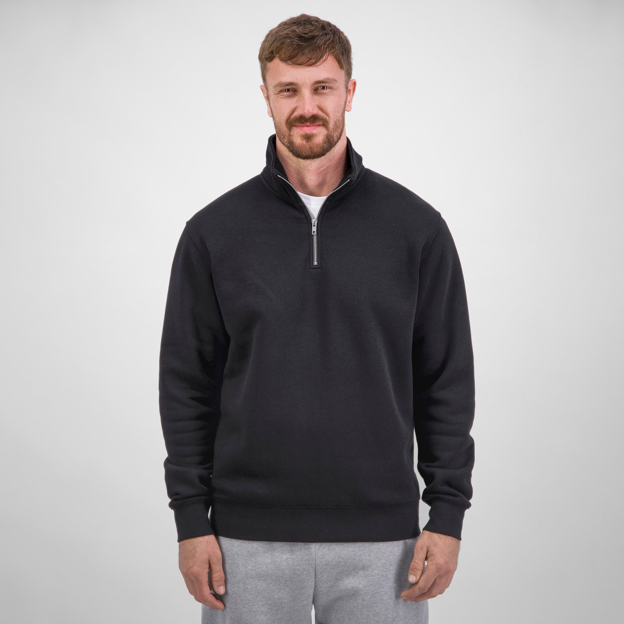 Black Mens Everyday 1/4 Zip
