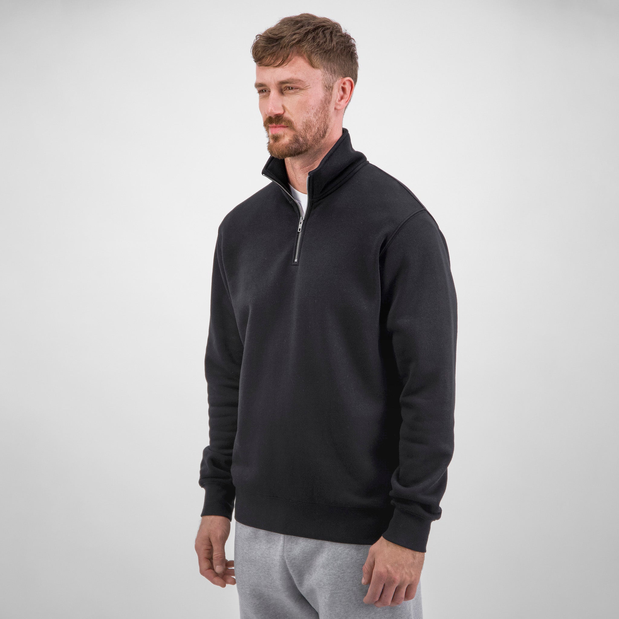Black Mens Everyday 1/4 Zip