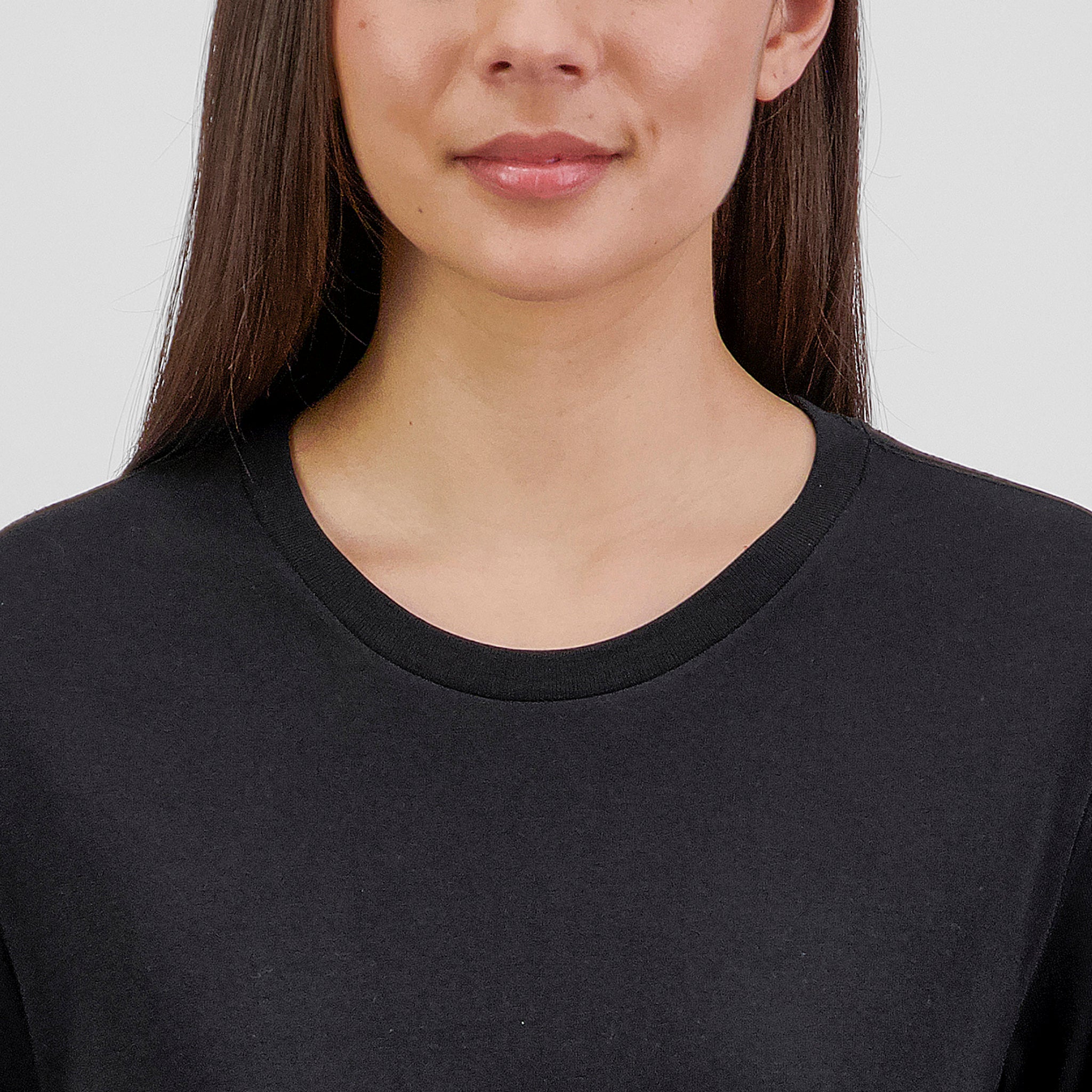 Black Womens Basis Long Sleeve Tee