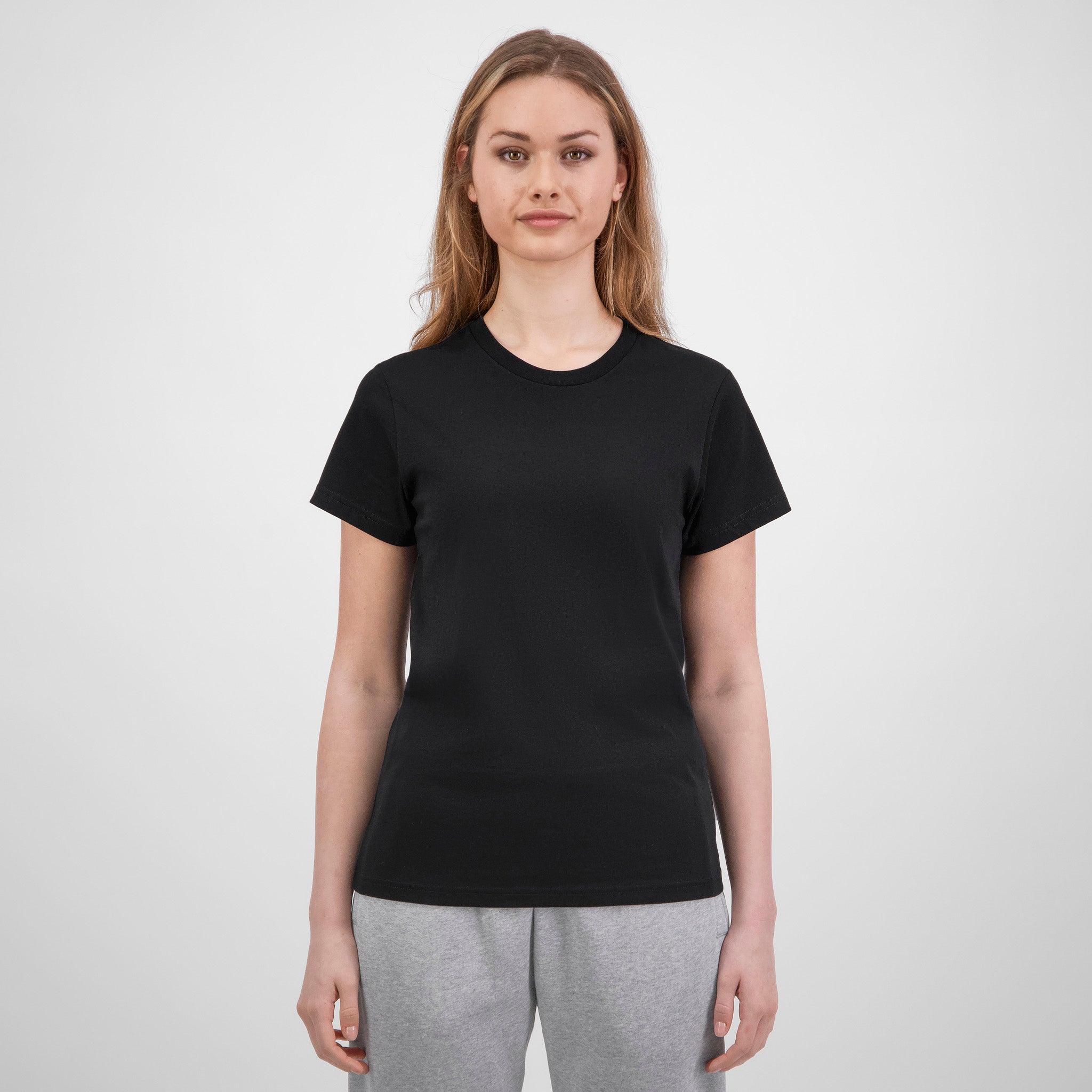 Black Womens Basis Short Sleeve Tee