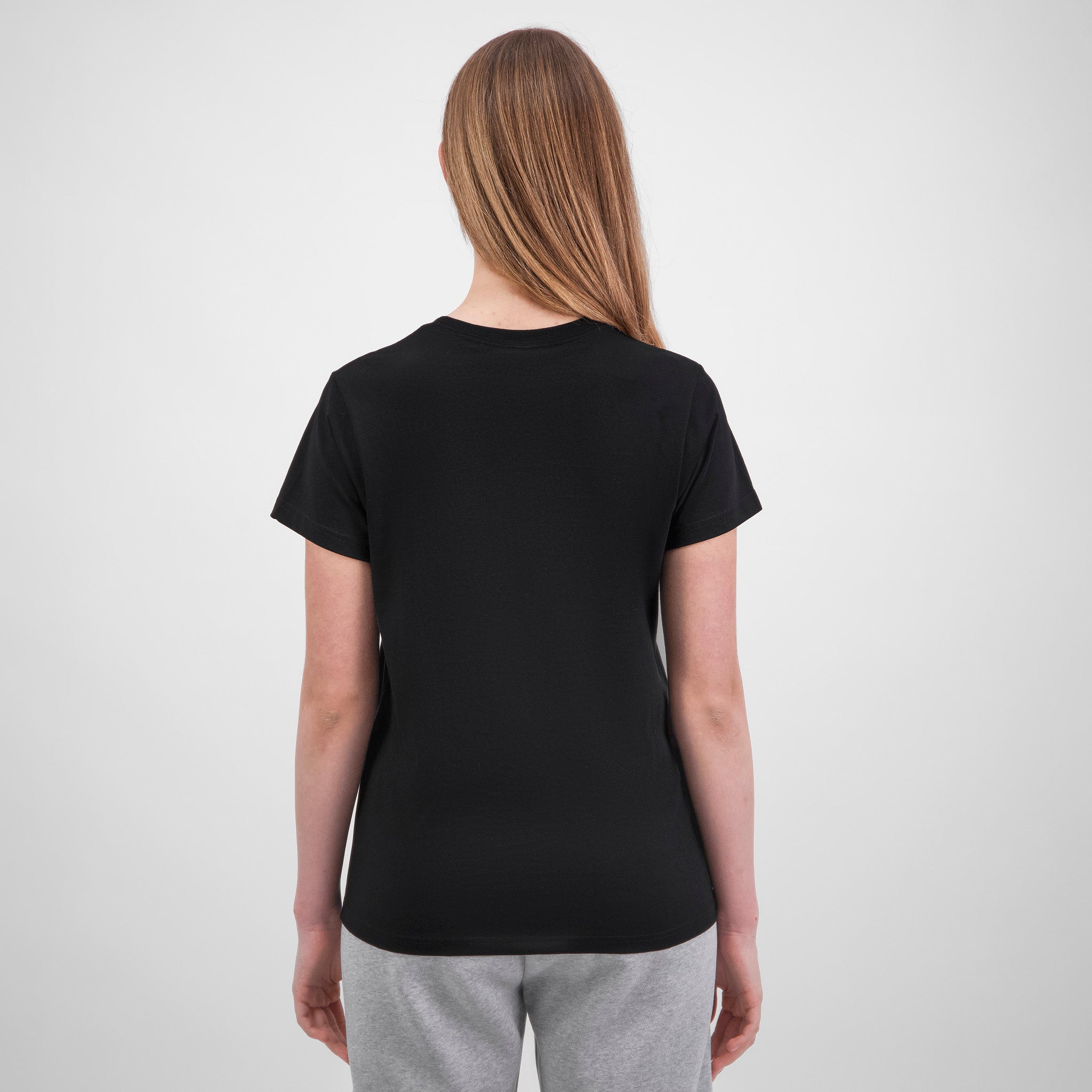 Black Womens Basis Short Sleeve Tee