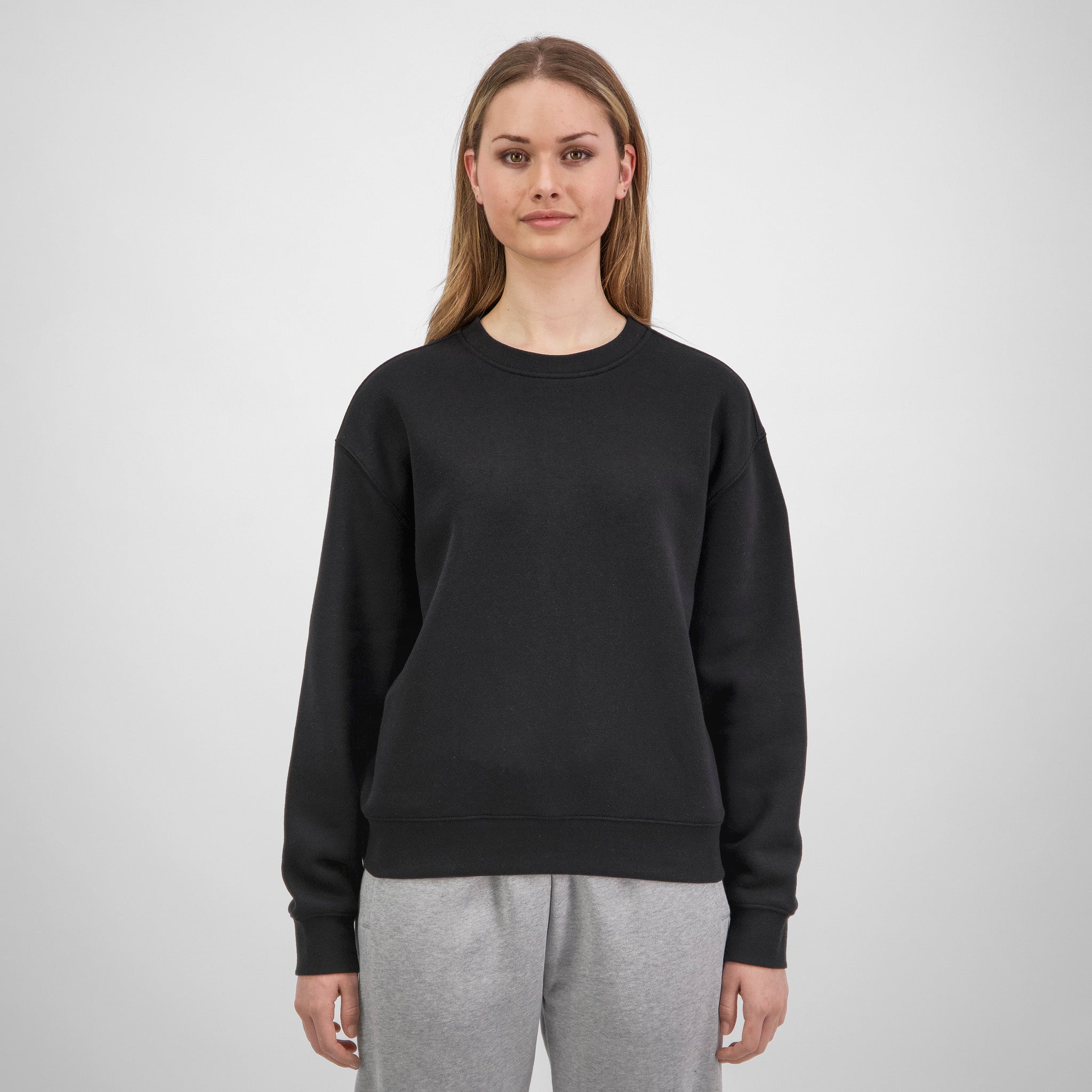 Black Womens Everyday Crew Sweatshirt