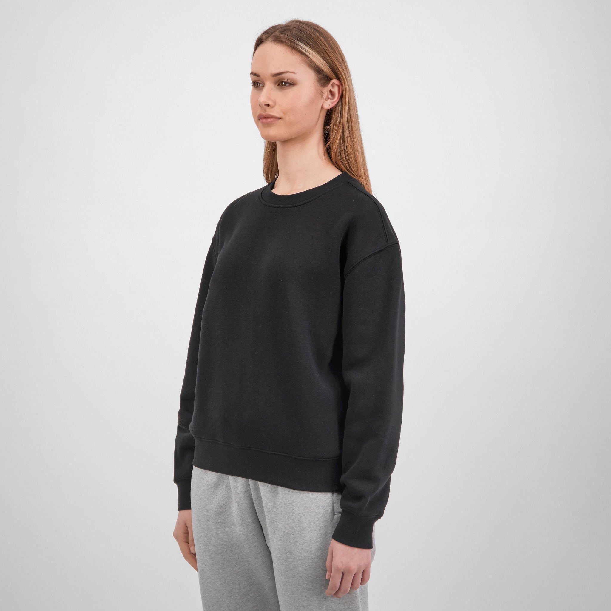 Black Womens Everyday Crew Sweatshirt