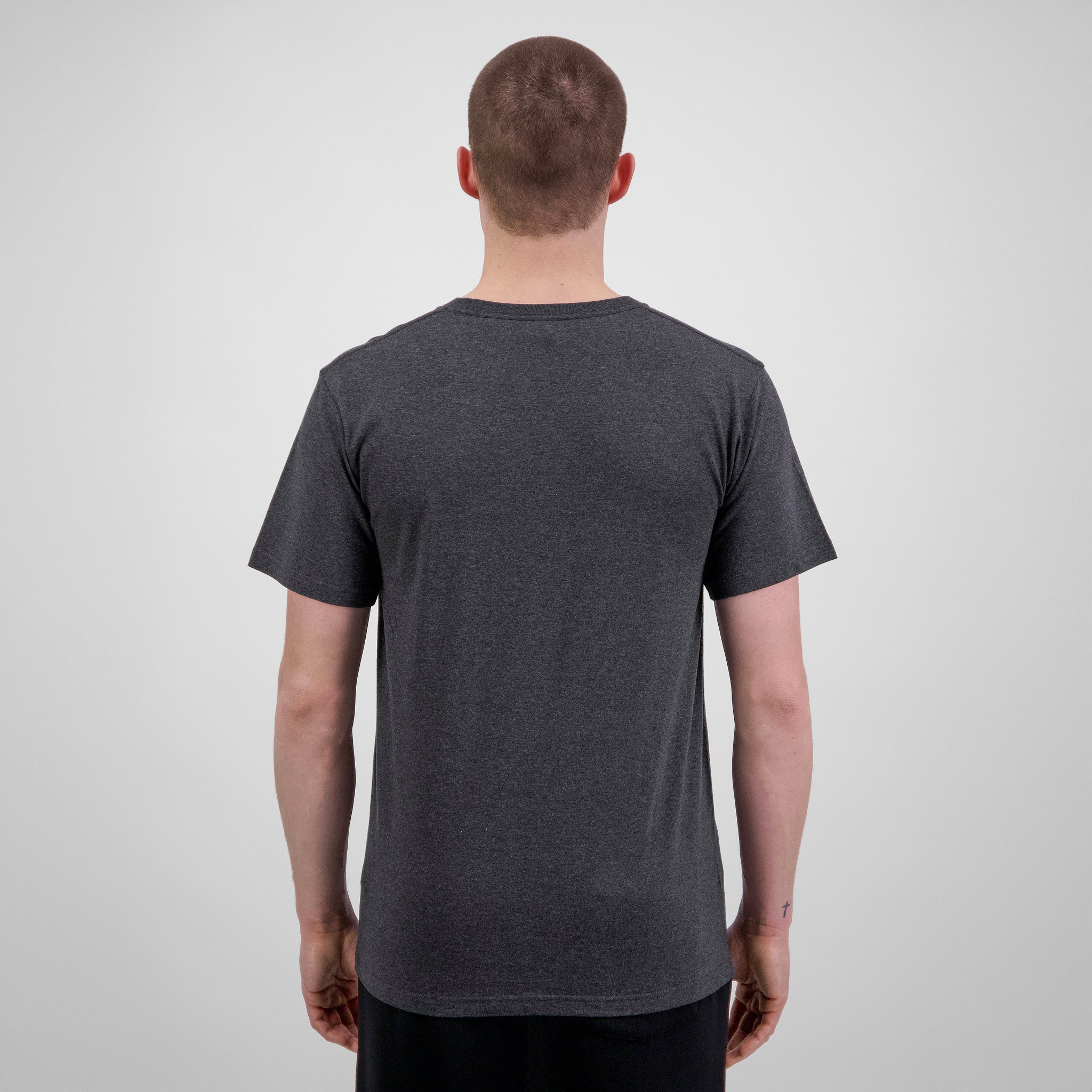 Charcoal Marle Mens Basis Short Sleeve Tee