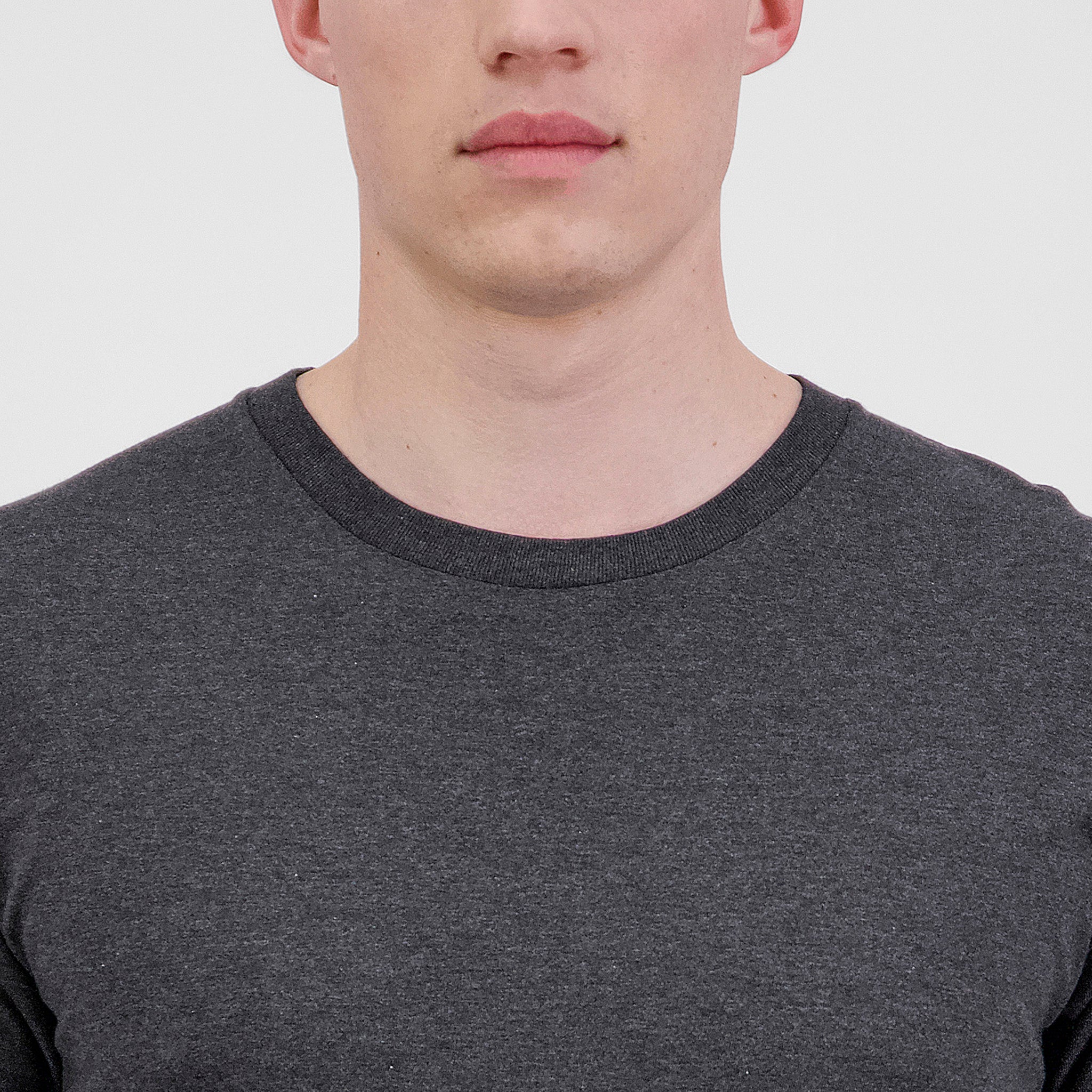 Charcoal Marle Mens Basis Short Sleeve Tee