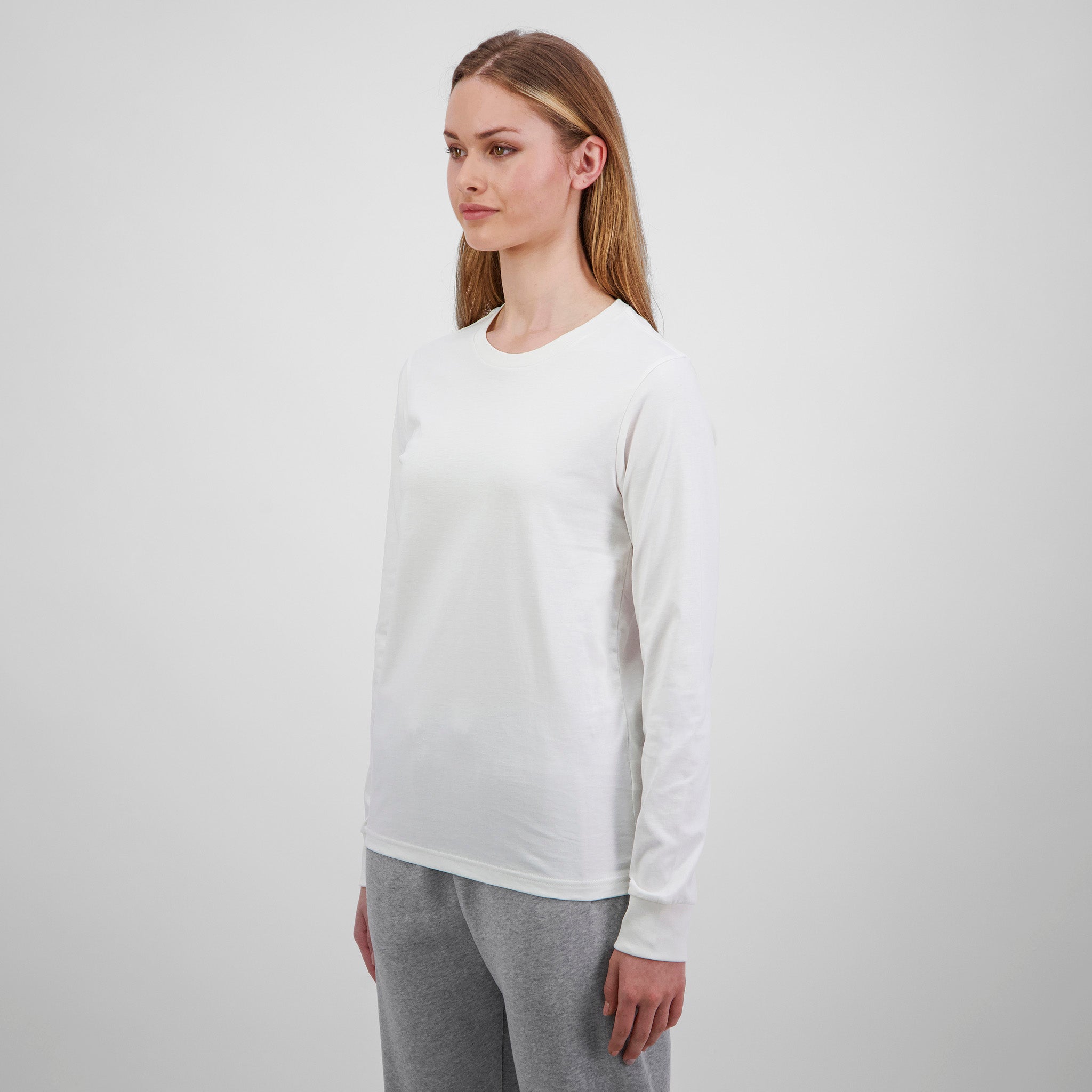 Ecru Womens Basis Long Sleeve Tee