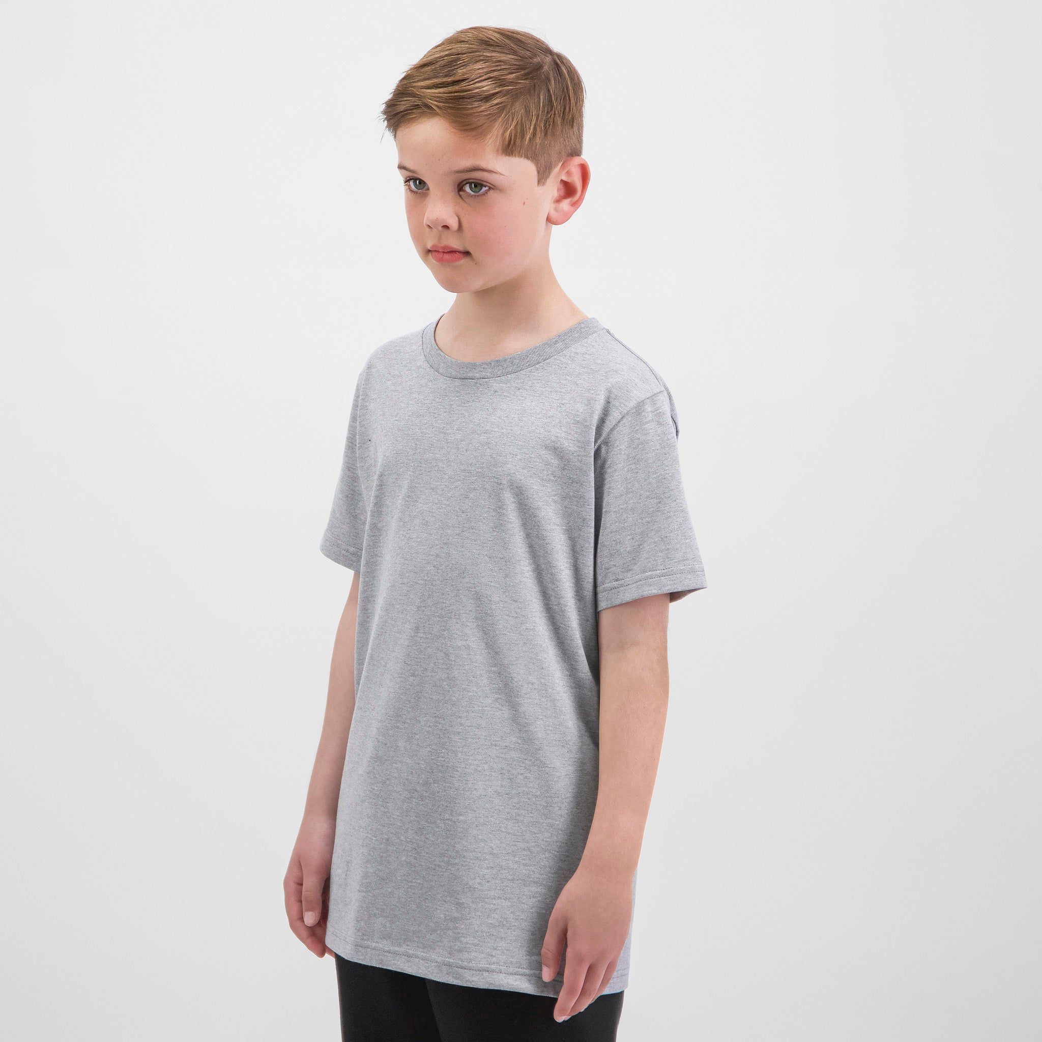 Grey Marle Kids Basis Short Sleeve Tee