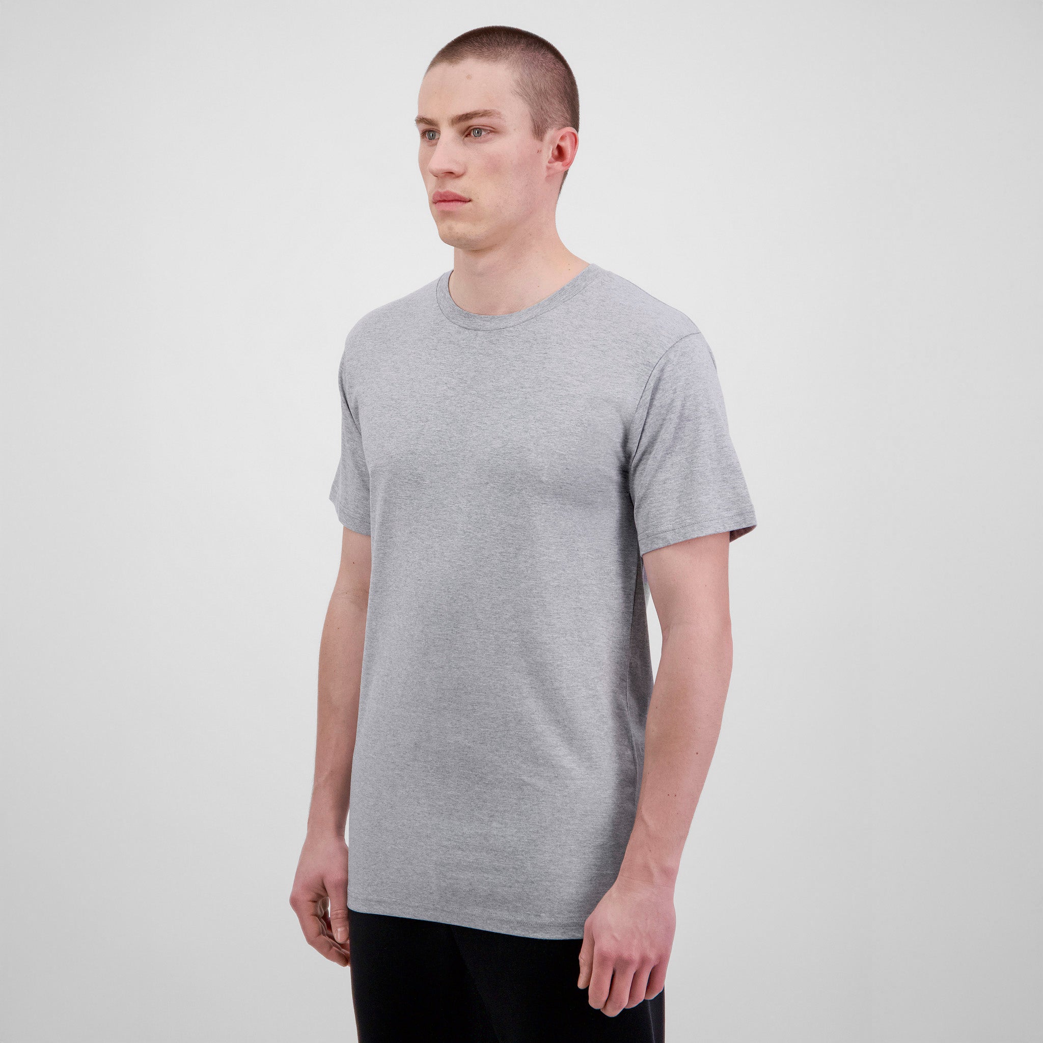 Grey Marle Mens Basis Short Sleeve Tee