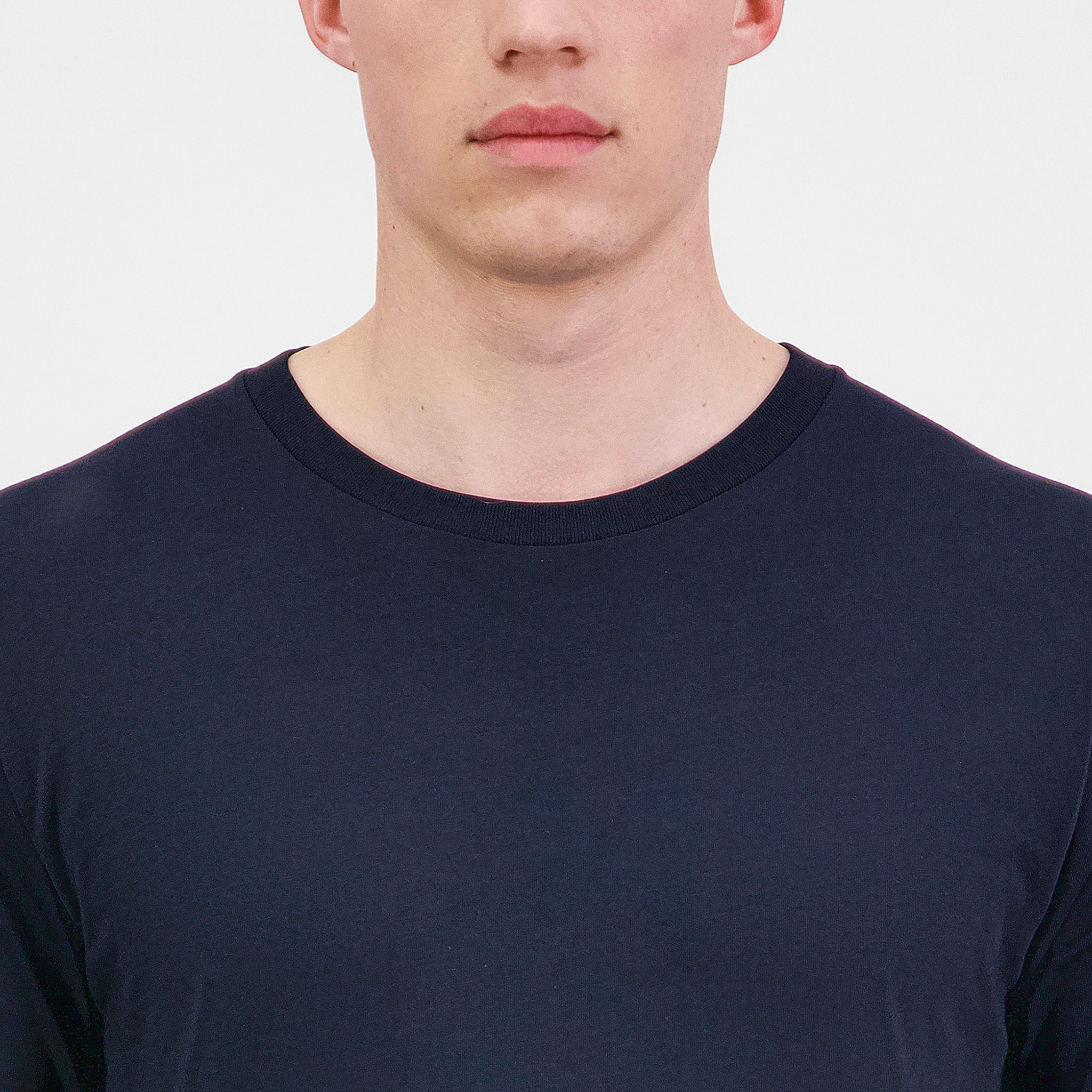 Navy Mens Basis Long Sleeve Tee