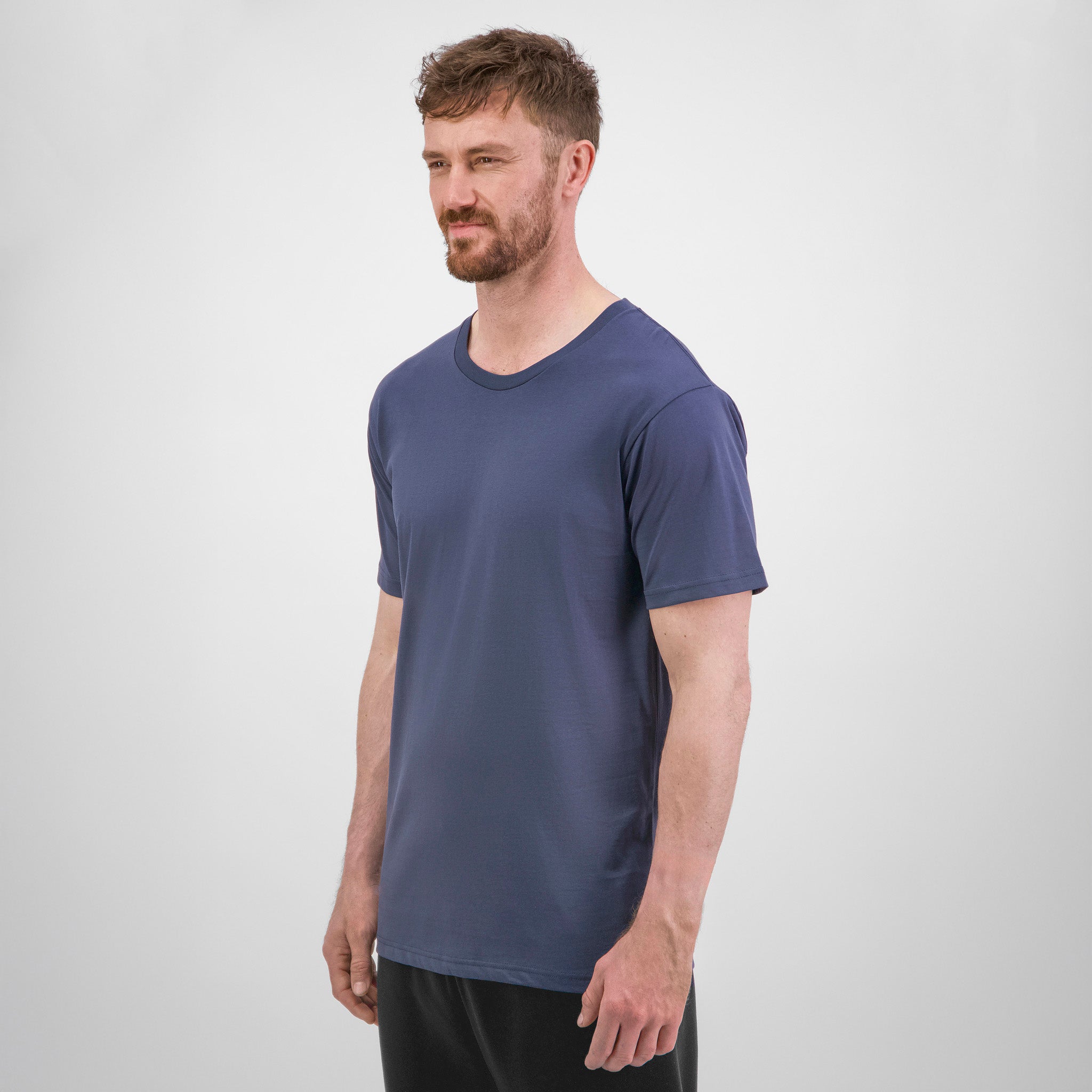 Steel Blue Mens Basis Short Sleeve Tee