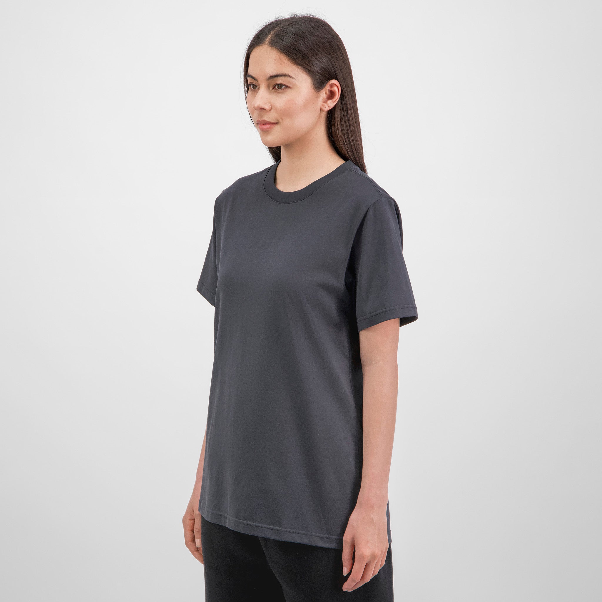 Washed Black Womens Everyday Short Sleeve Tee