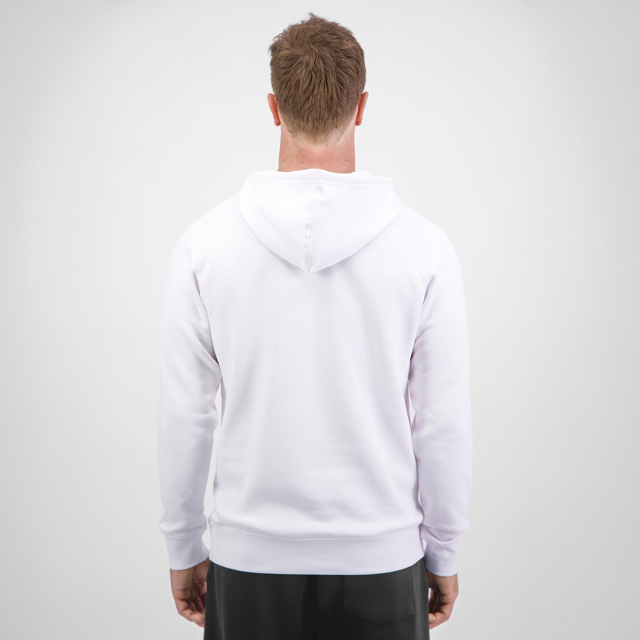 White Mens Basis Hoodie