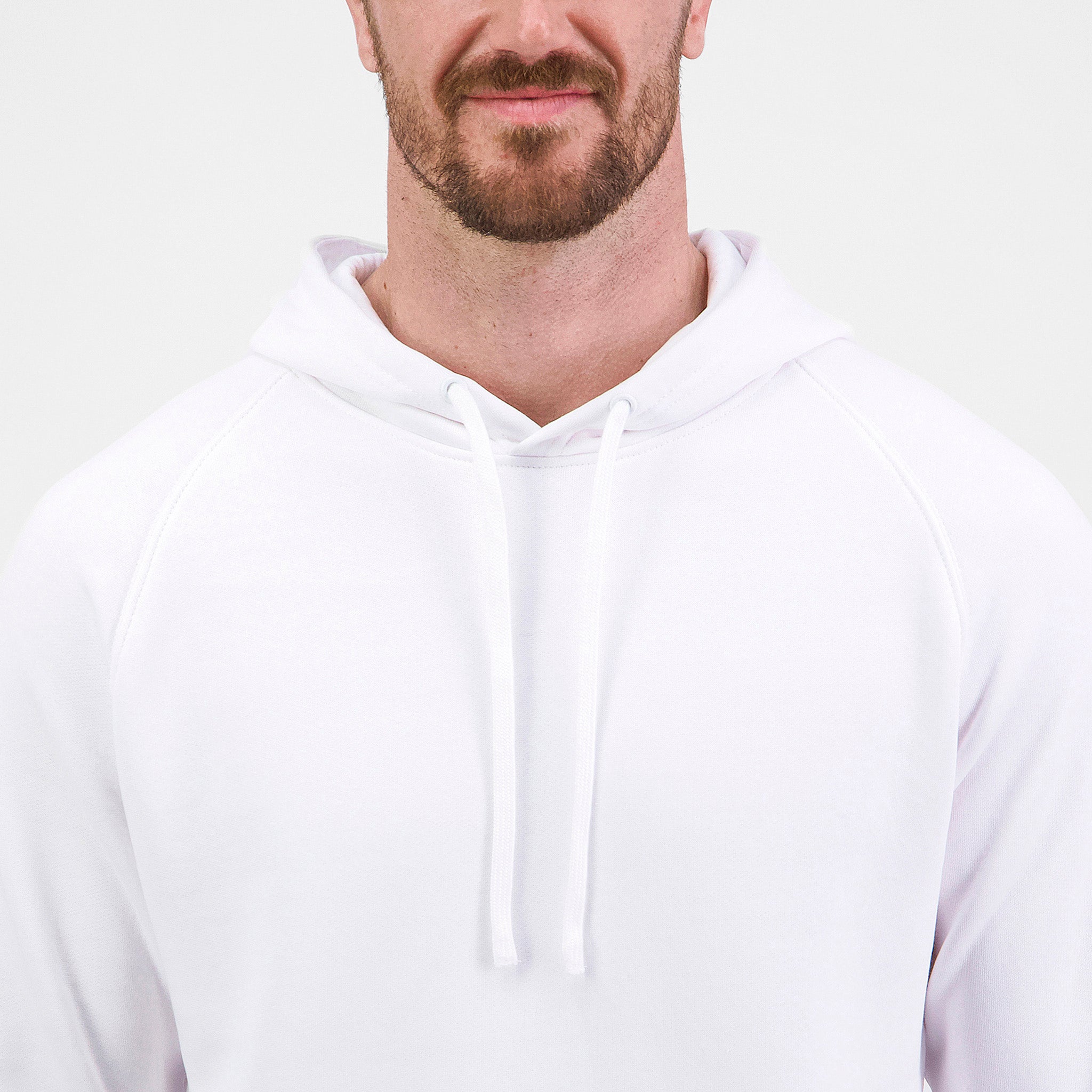 White Mens Basis Hoodie