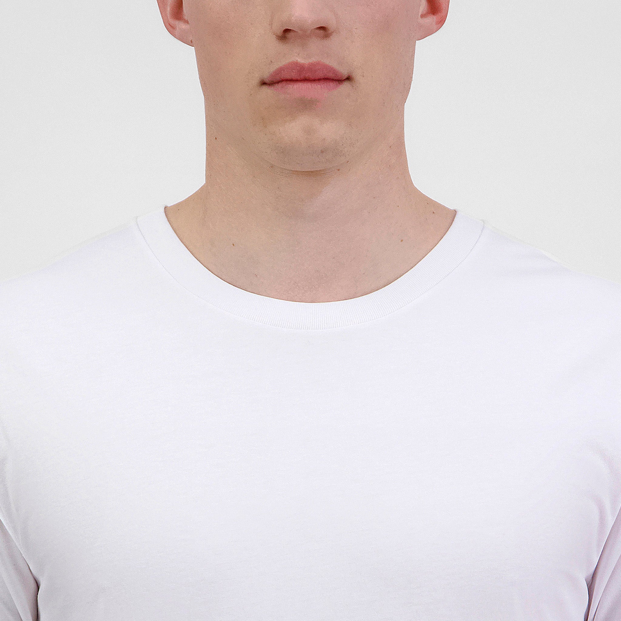 White Mens Basis Short Sleeve Tee