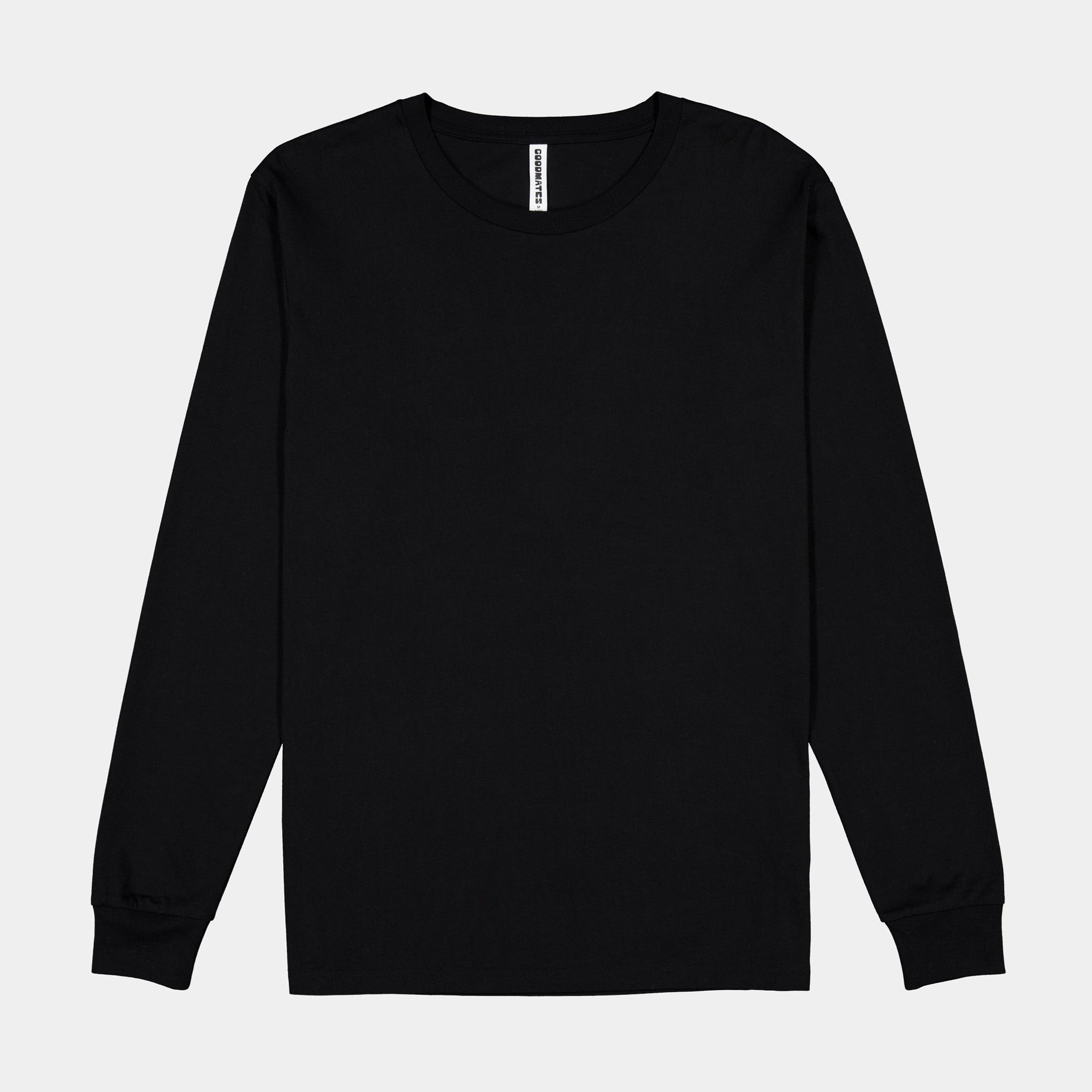 Black Mens Basis Long Sleeve Tee