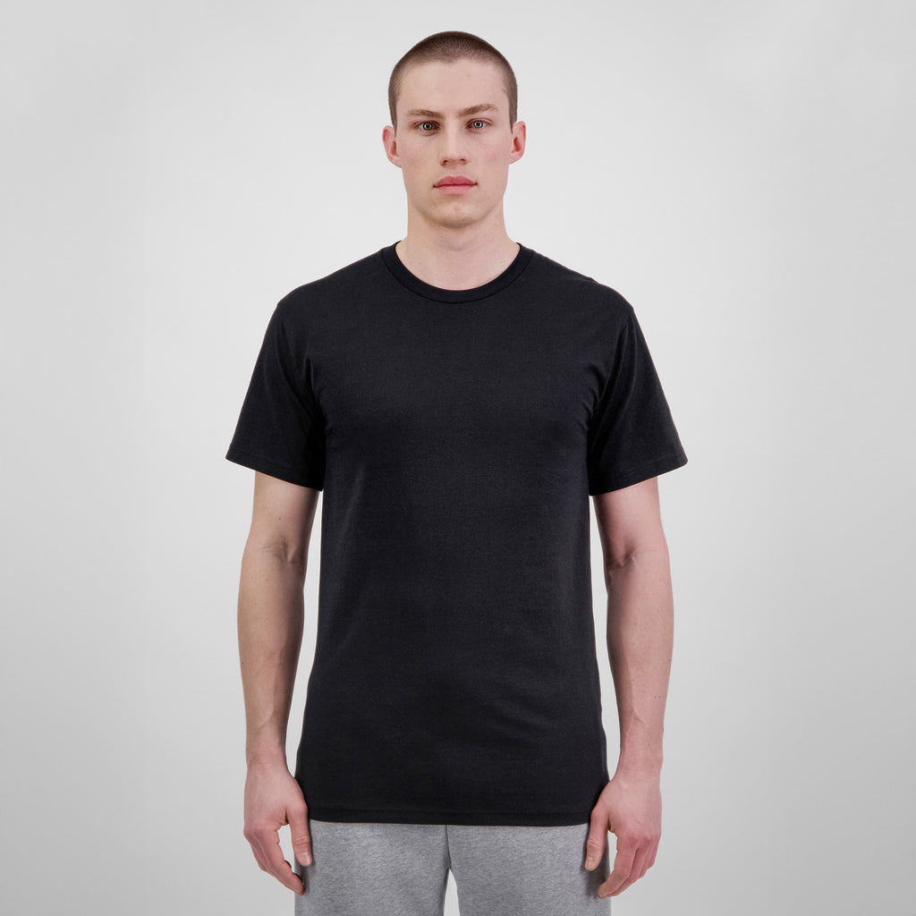 Black Mens Basis Short Sleeve Tee