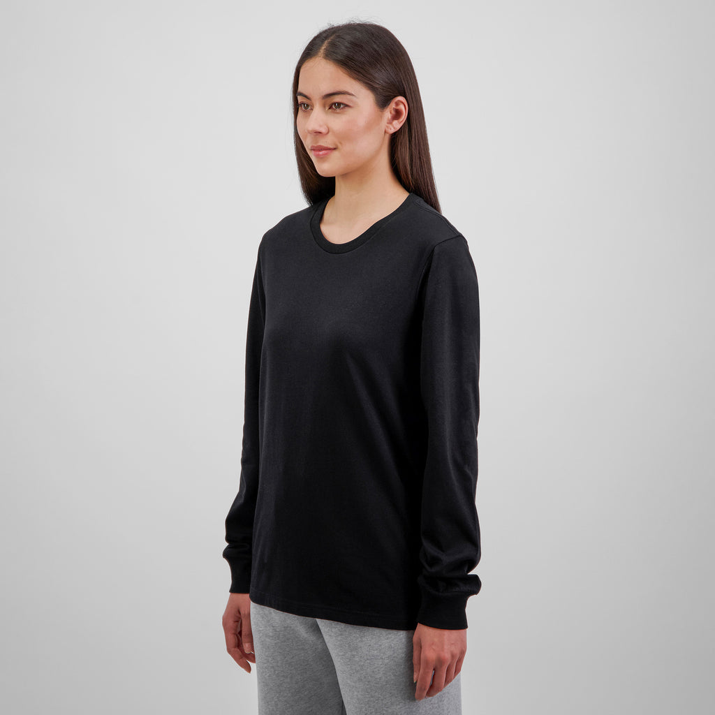 Black Womens Basis Long Sleeve Tee