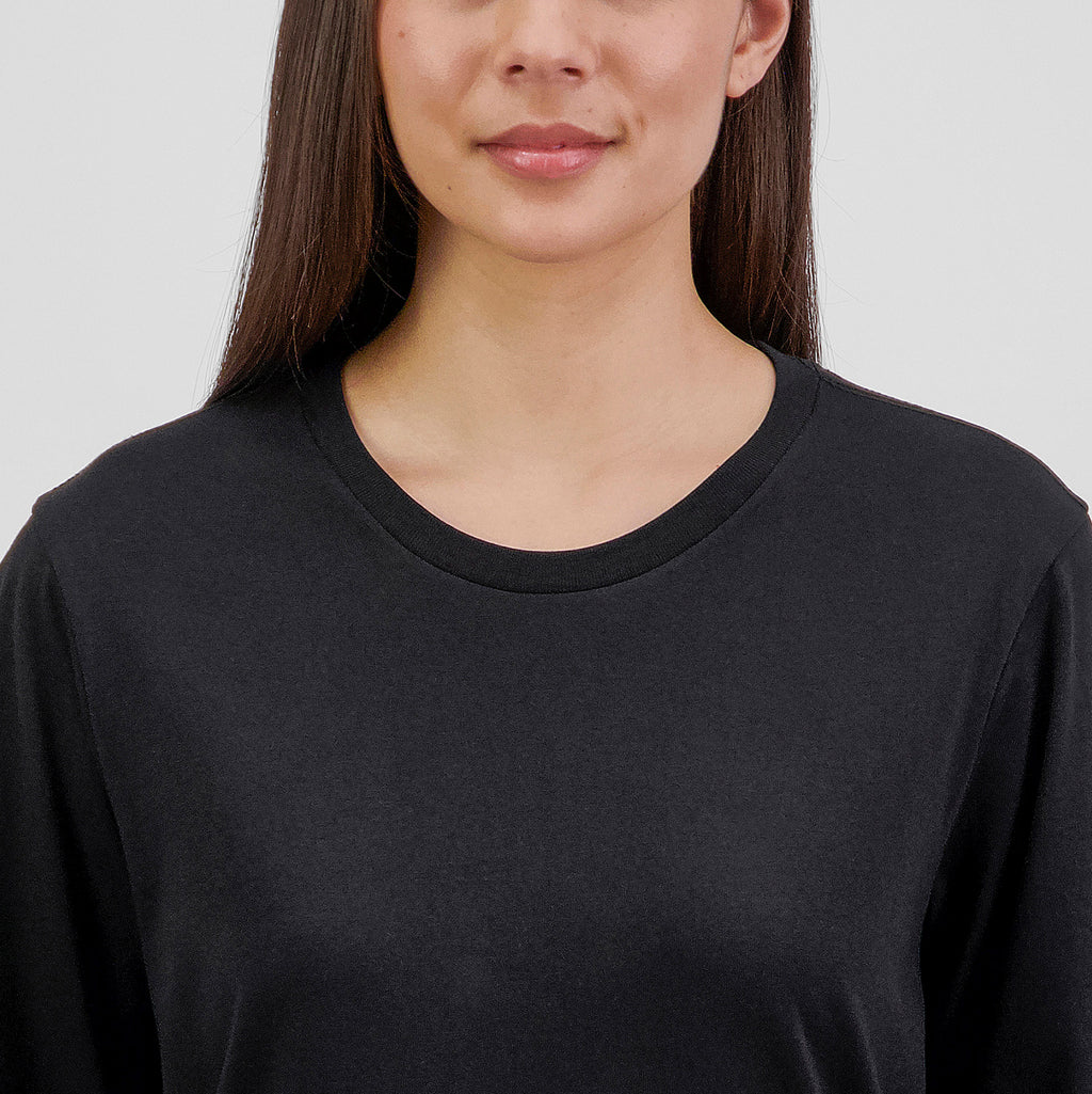 Black Womens Basis Long Sleeve Tee