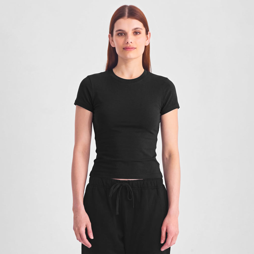 Black Womens Baby Tee
