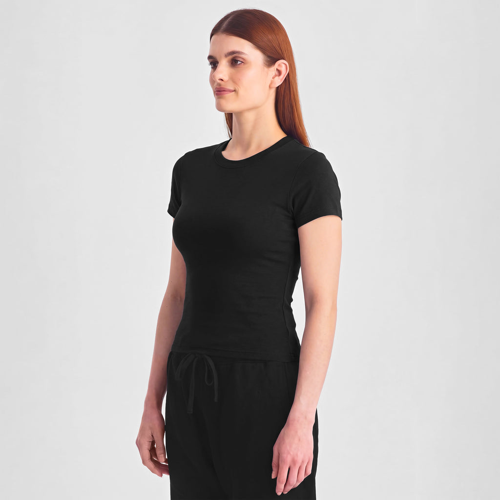 Black Womens Baby Tee