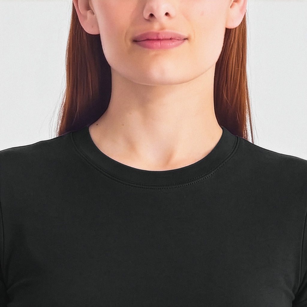 Black Womens Baby Tee