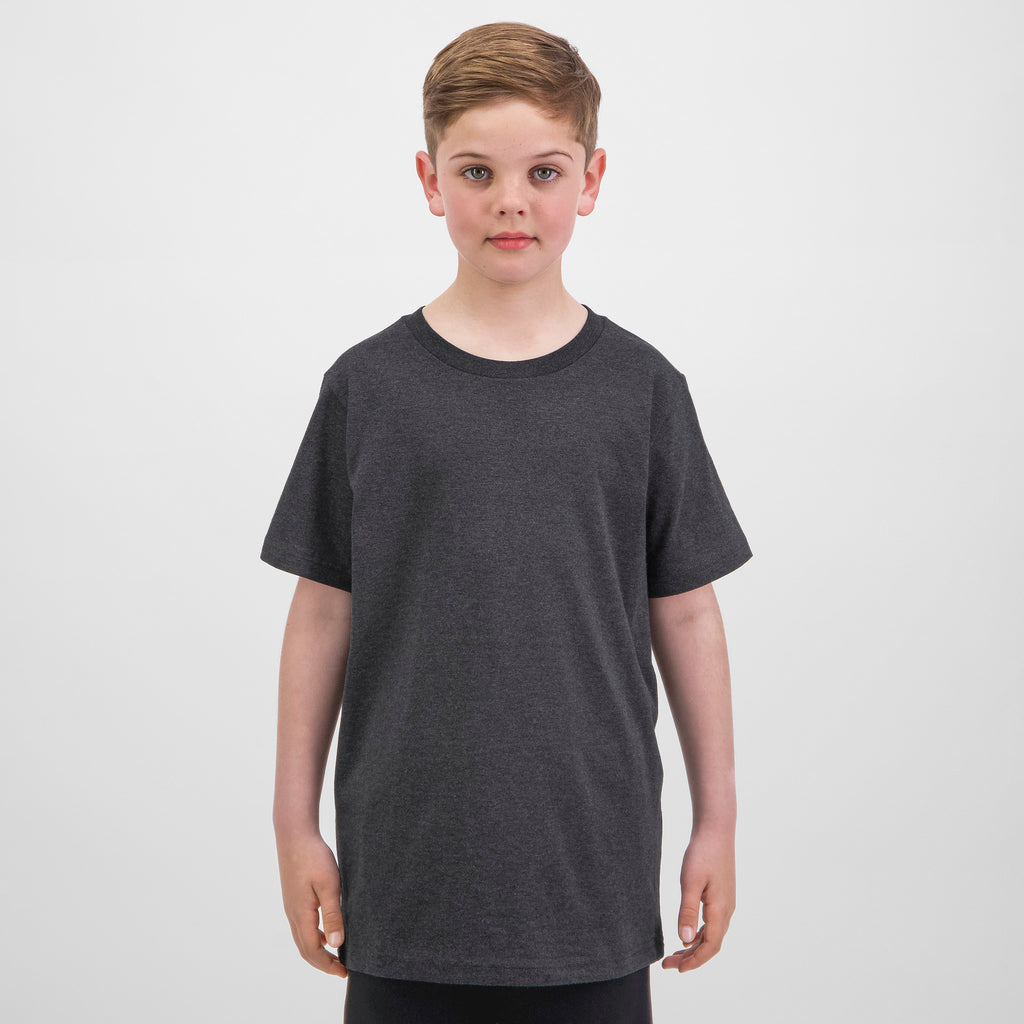 Charcoal Marle Kids Basis Short Sleeve Tee