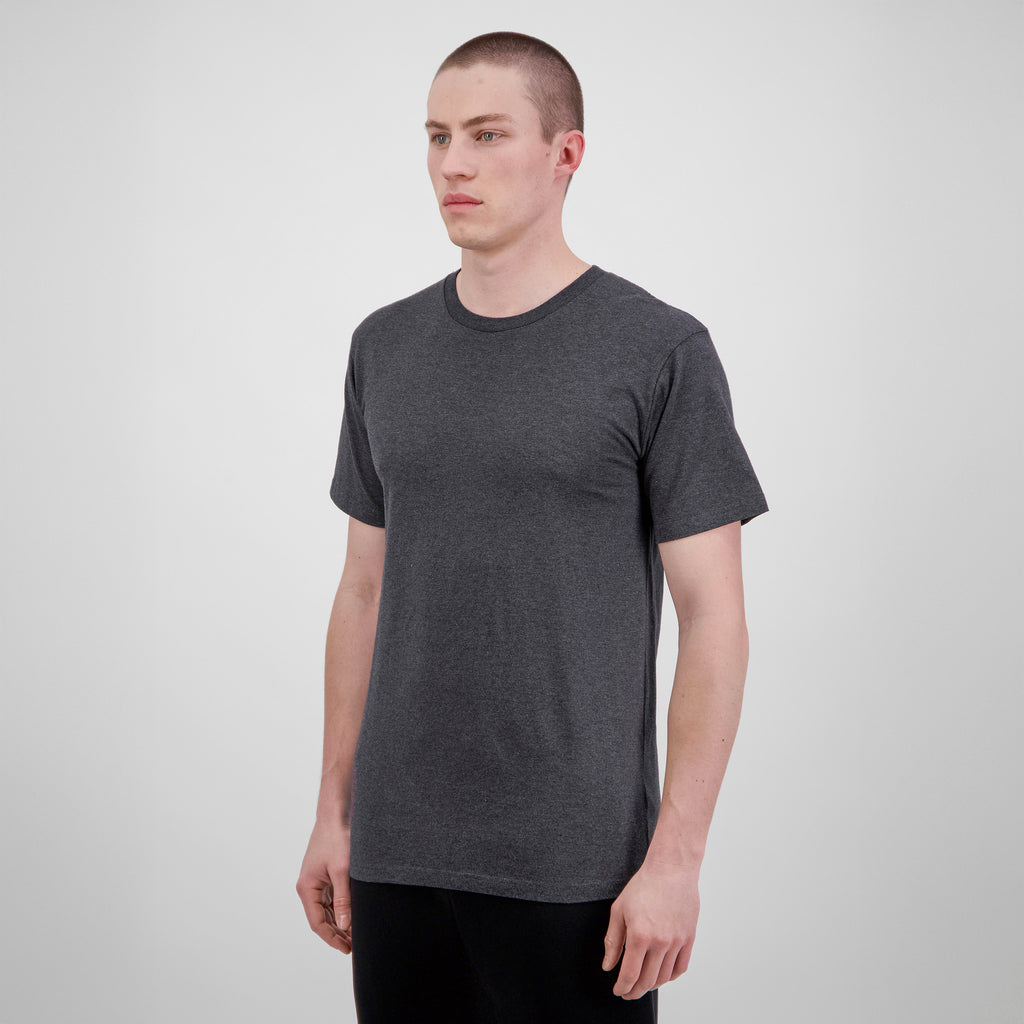 Charcoal Marle Mens Basis Short Sleeve Tee