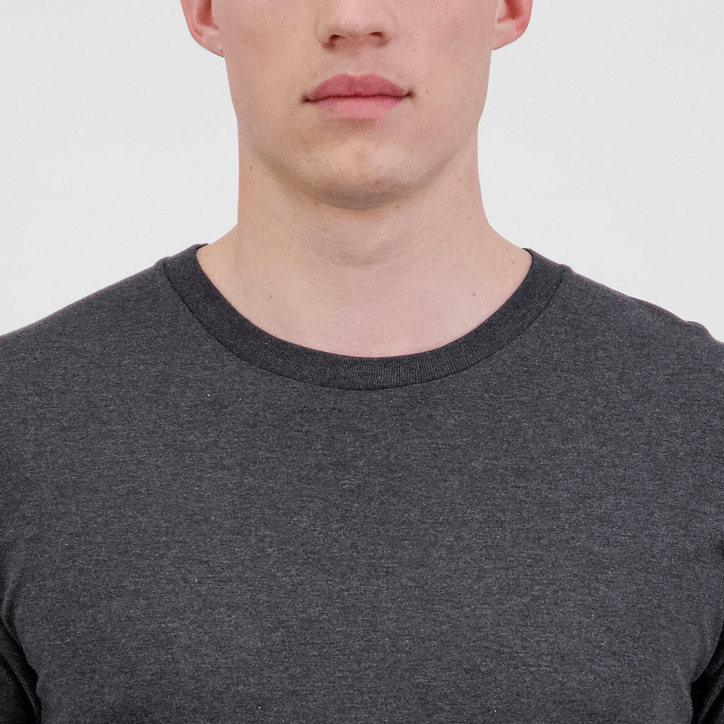 Charcoal Marle Mens Basis Short Sleeve Tee