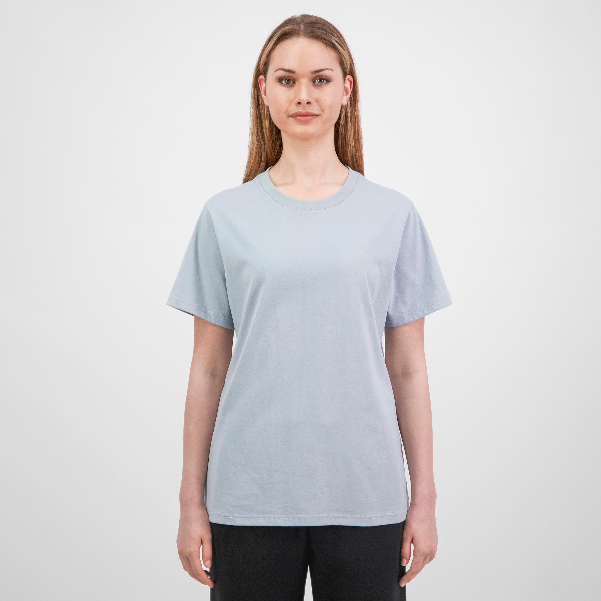 Dusty-Blue Womens Everyday Short Sleeve Tee