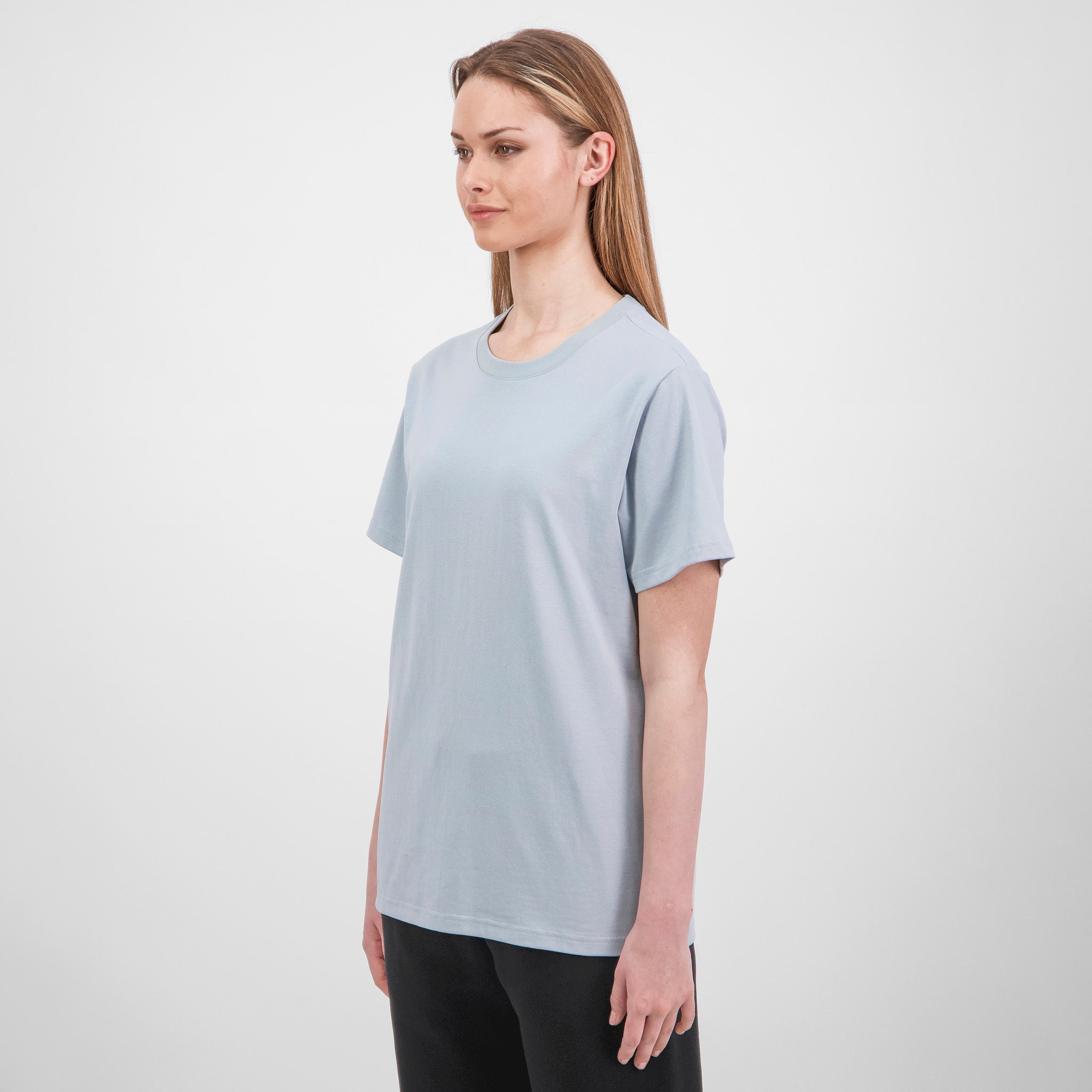 Dusty-Blue Womens Everyday Short Sleeve Tee