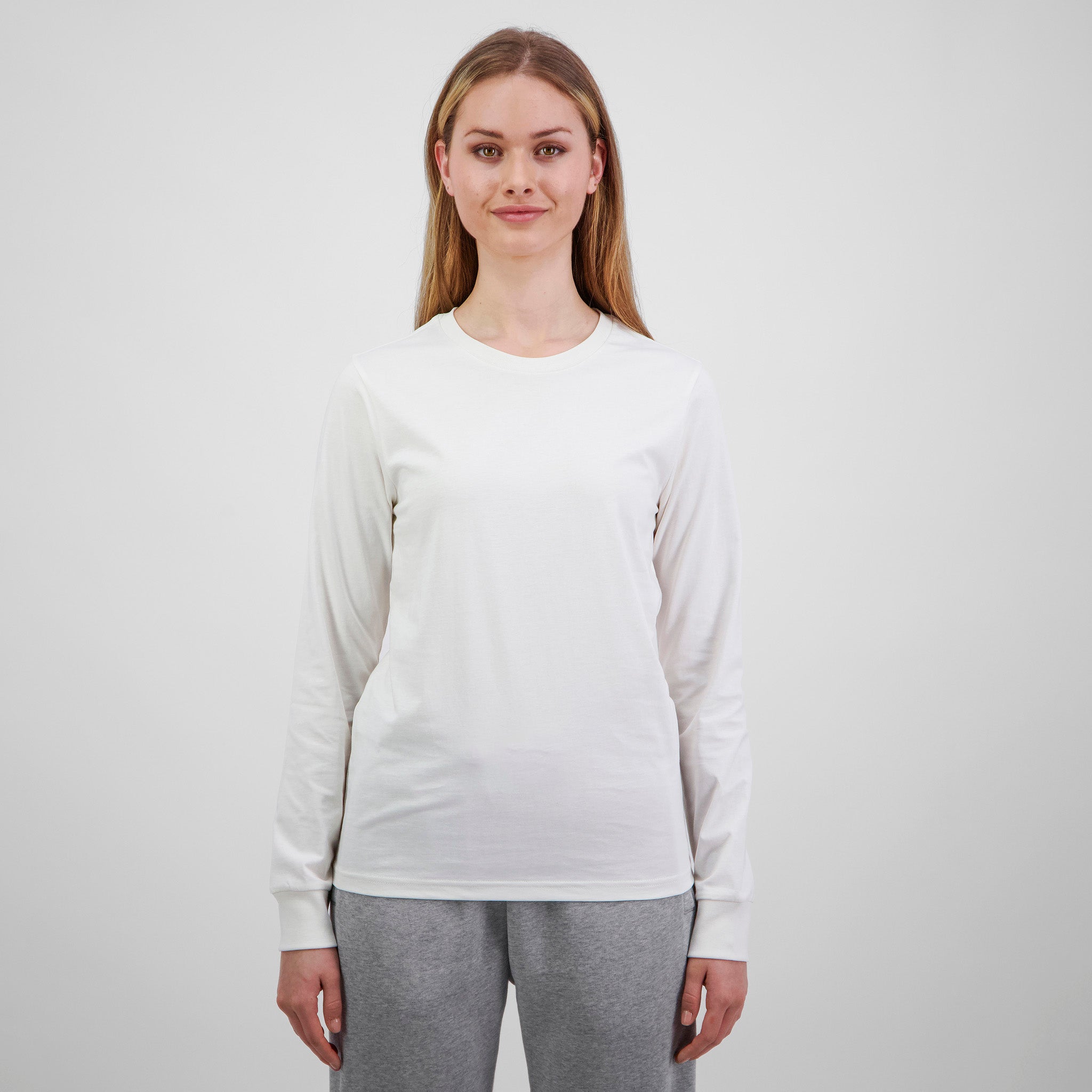 Ecru Womens Basis Long Sleeve Tee