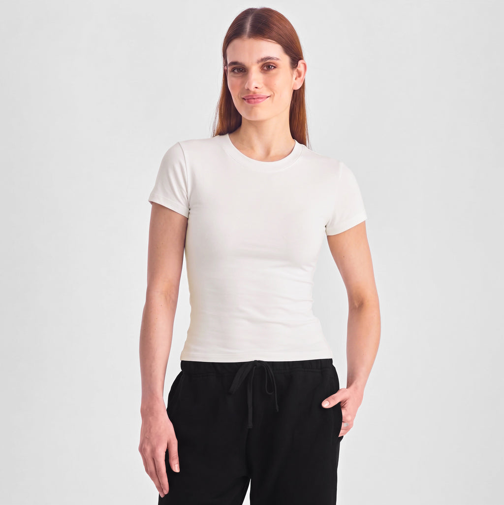 Ecru Womens Baby Tee