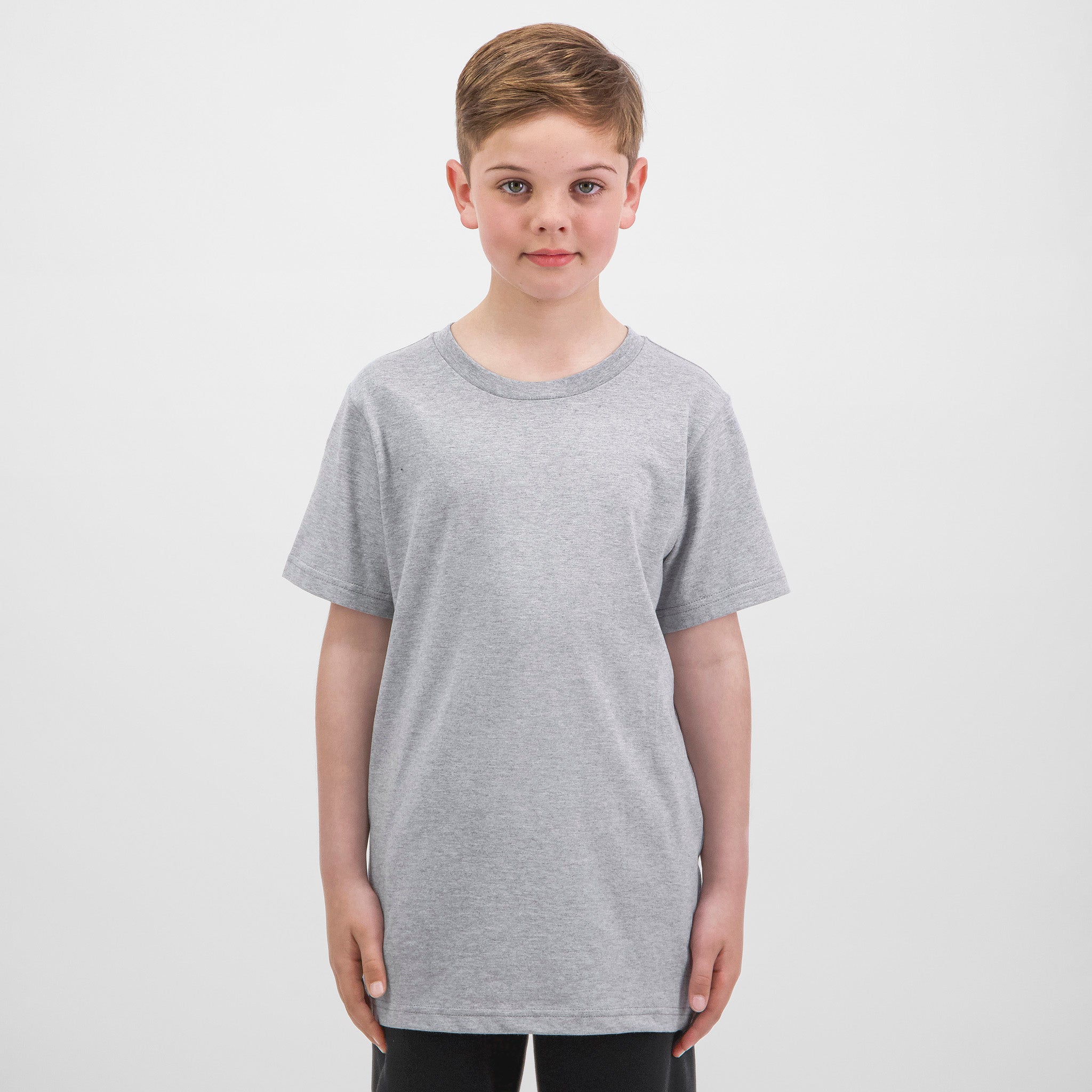 Grey Marle Kids Basis Short Sleeve Tee