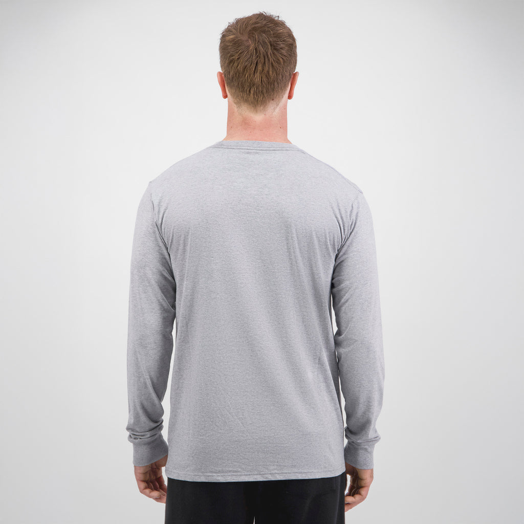Grey Marle Mens Basis Long Sleeve Tee