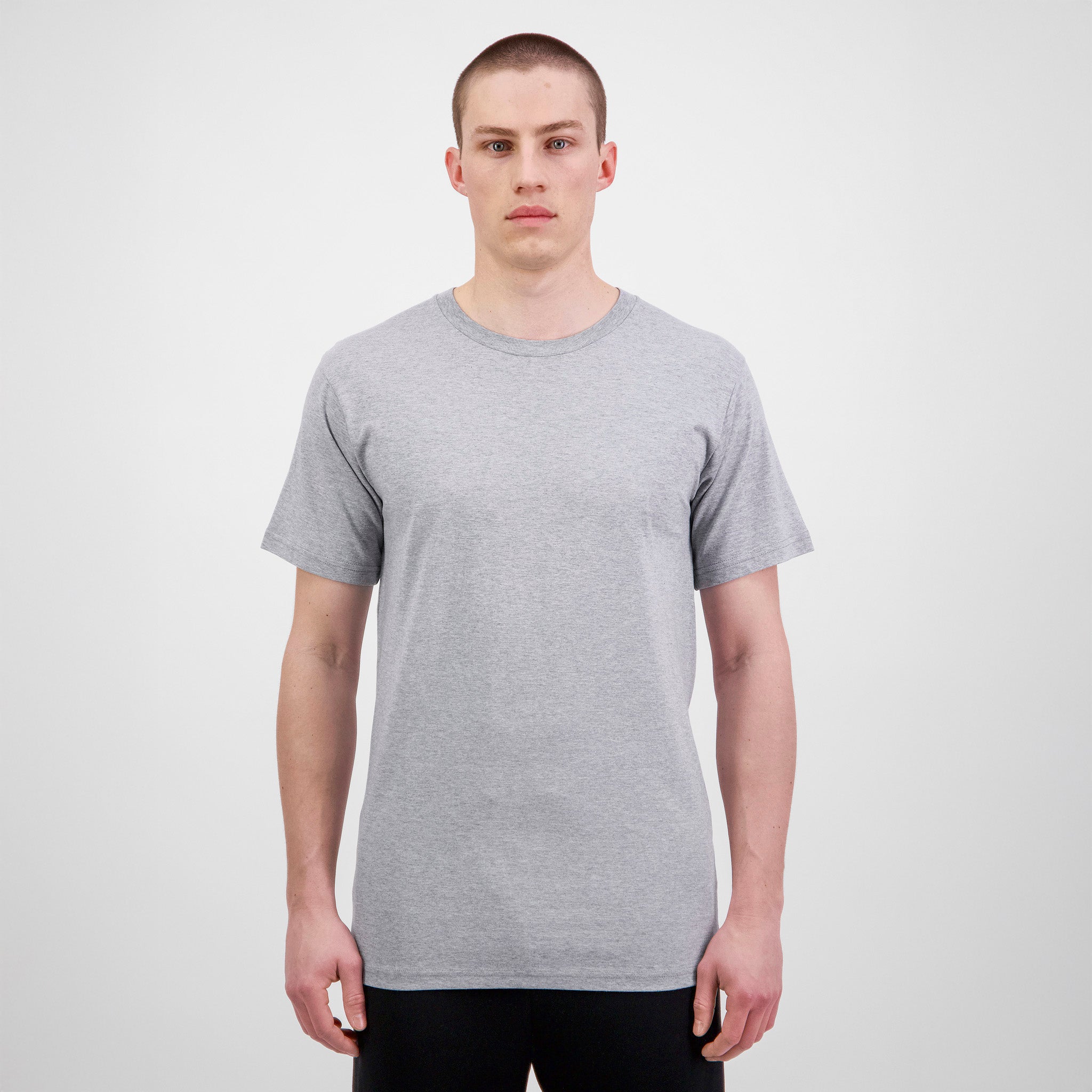 Grey Marle Mens Basis Short Sleeve Tee