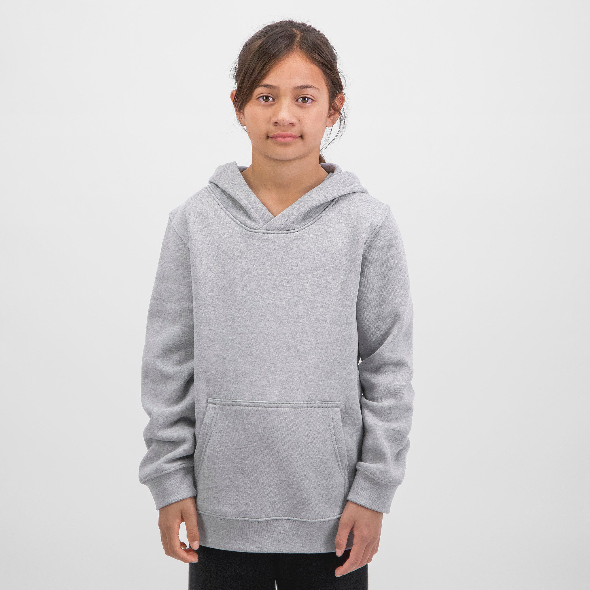 Grey Marle Kids Basis Hoodie