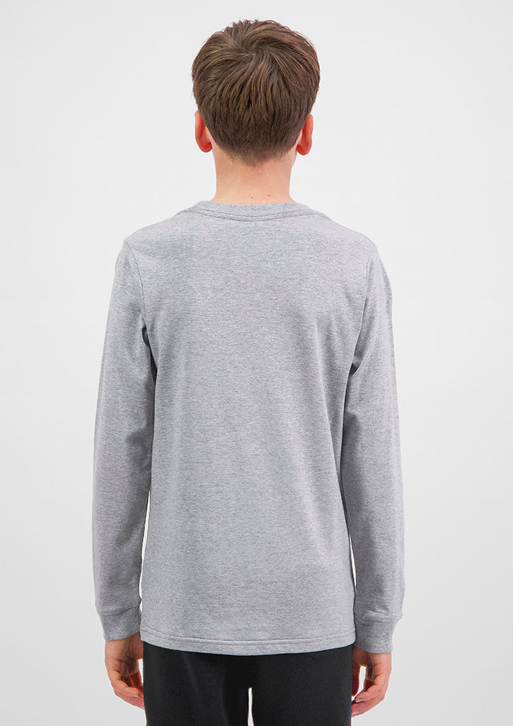Grey Marle Basis Youth Long Sleeve Tee