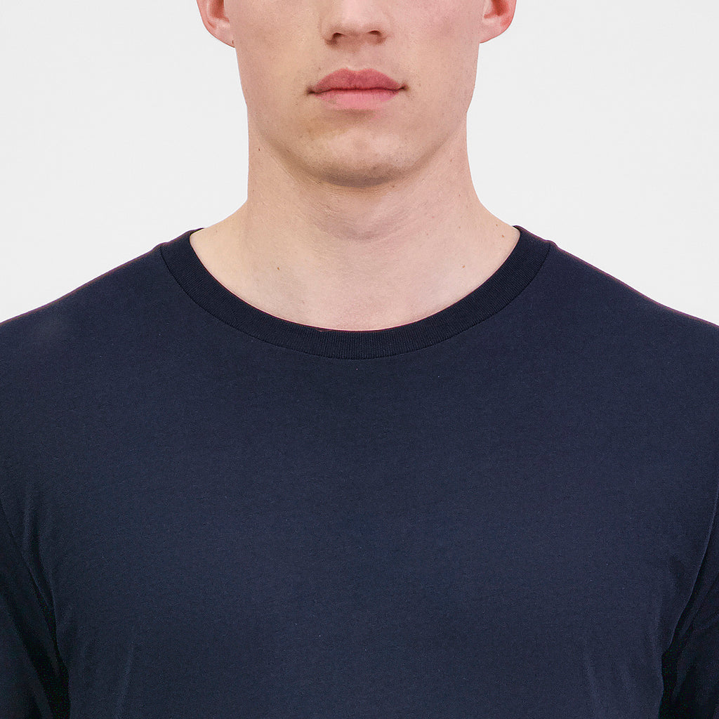 Navy Mens Basis Long Sleeve Tee