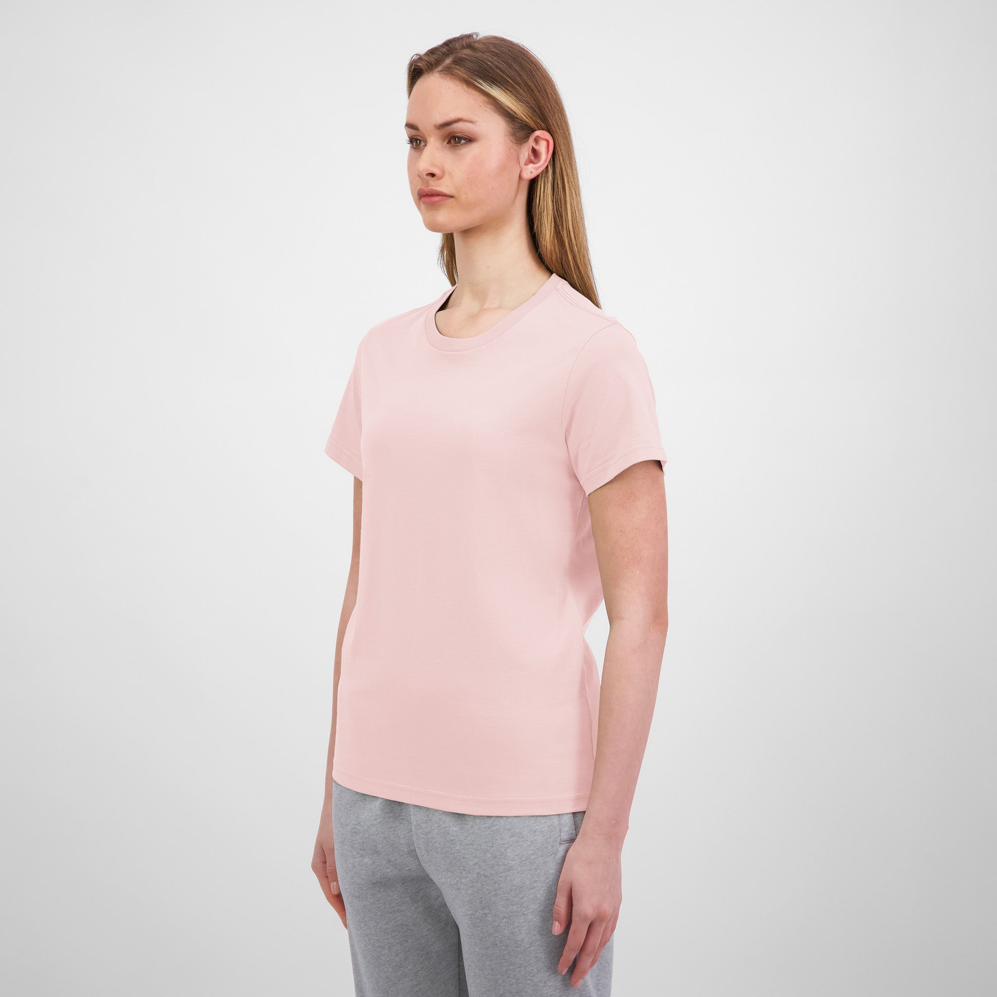 Pink Womens Basis Short Sleeve Tee