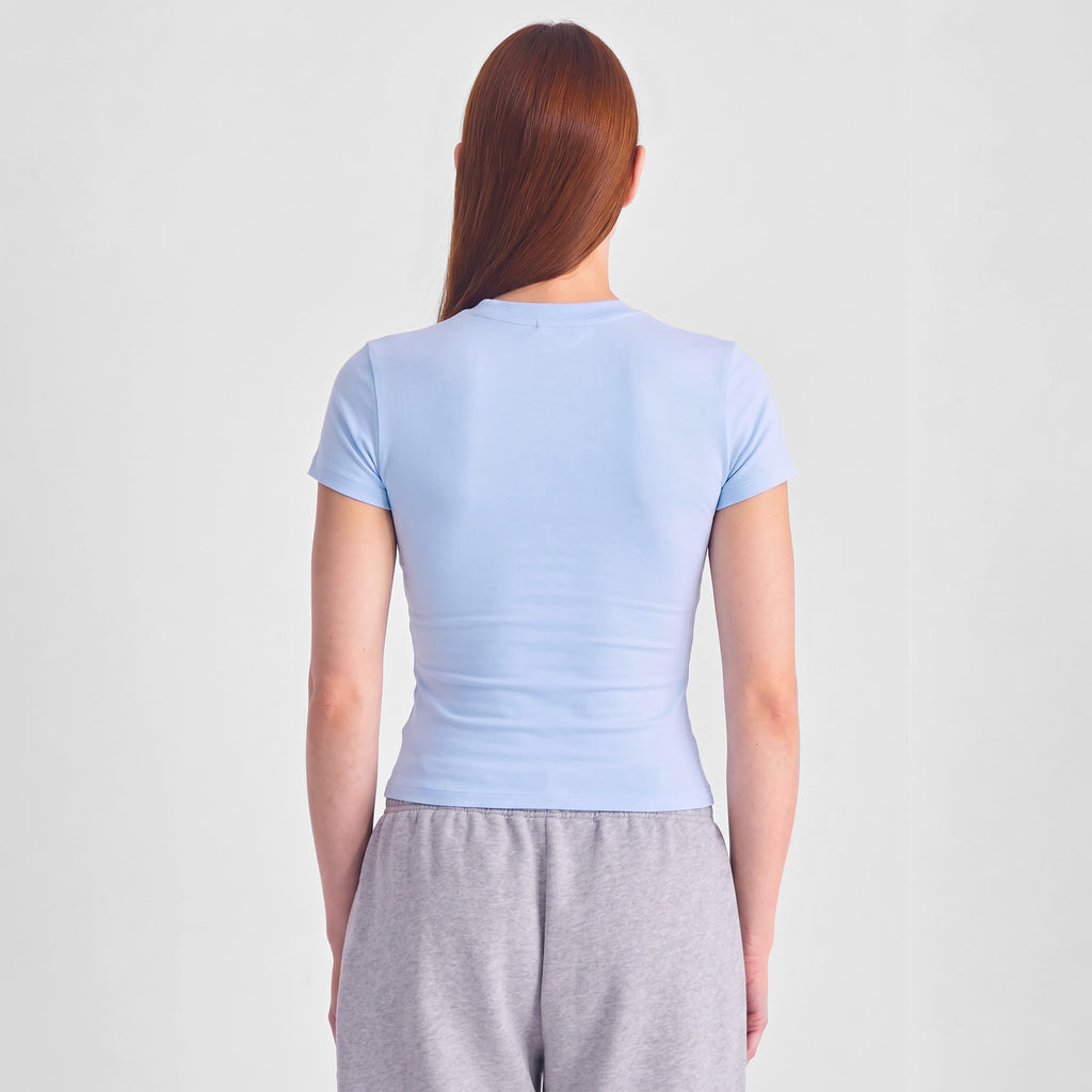 Powder Blue Womens Baby Tee