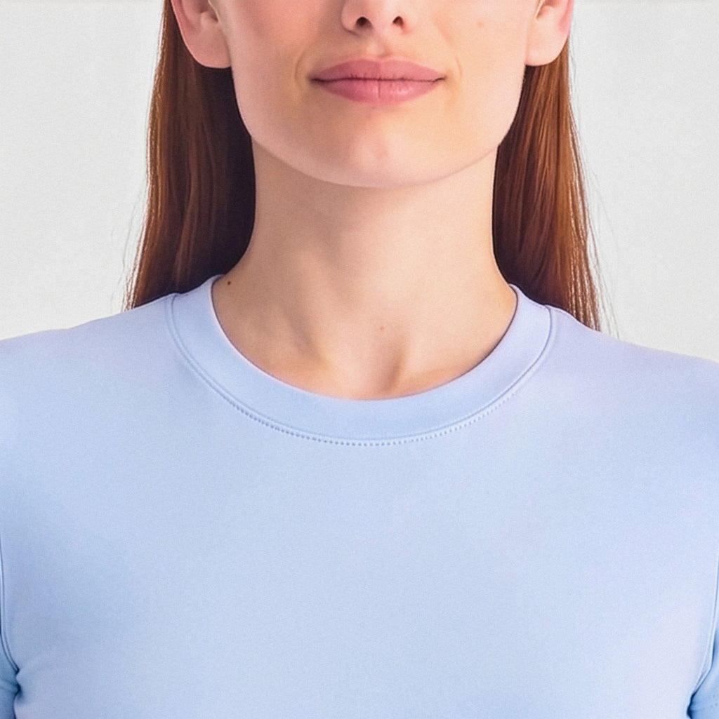 Powder Blue Womens Baby Tee