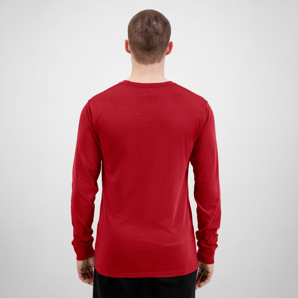 Red Basis Mens Long Sleeve Tee