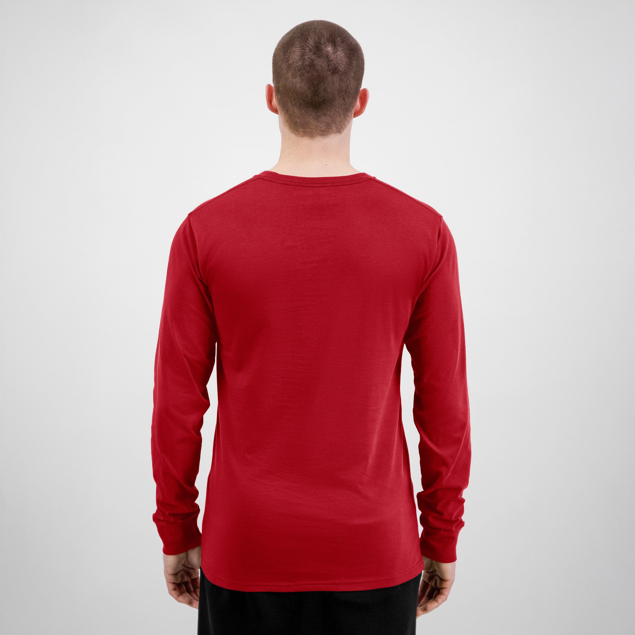 Red Basis Mens Long Sleeve Tee