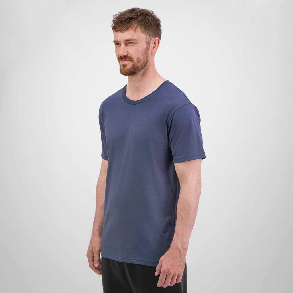 Steel Blue Mens Basis Short Sleeve Tee