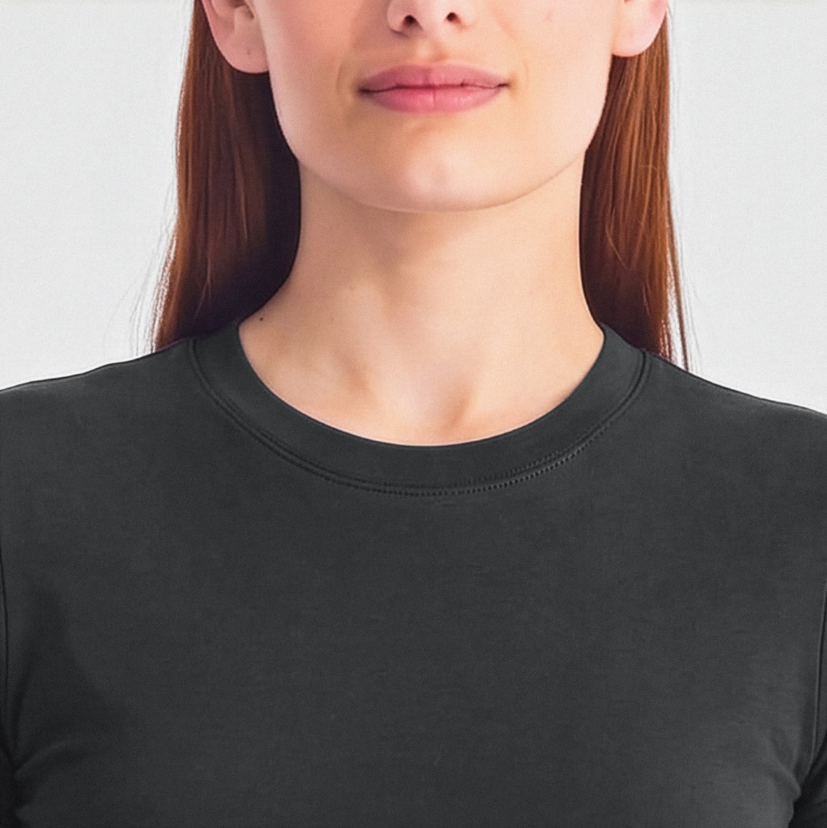 Washed Black Womens Baby Tee