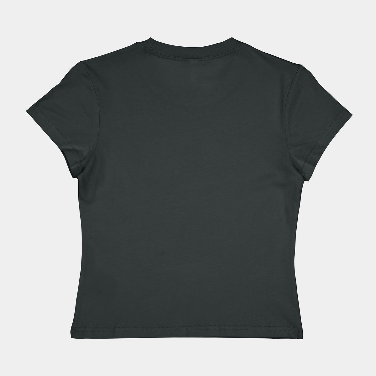 Washed Black Womens Baby Tee