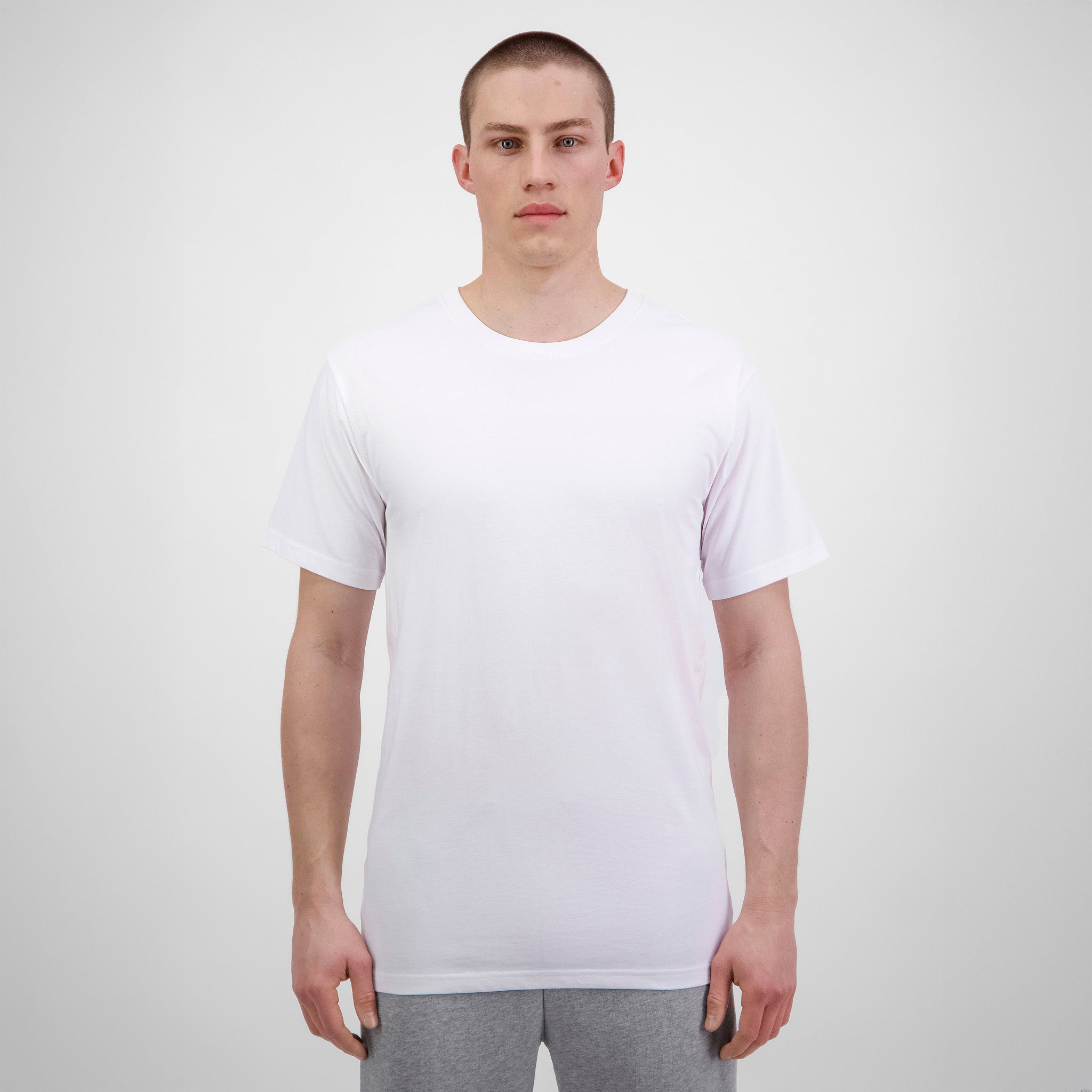 White Mens Basis Short Sleeve Tee