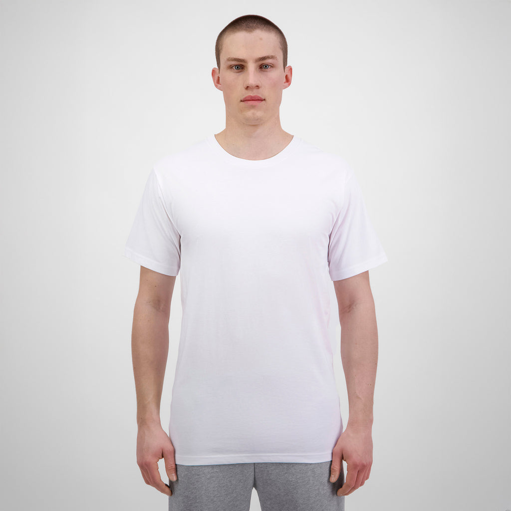 White Mens Basis Short Sleeve Tee
